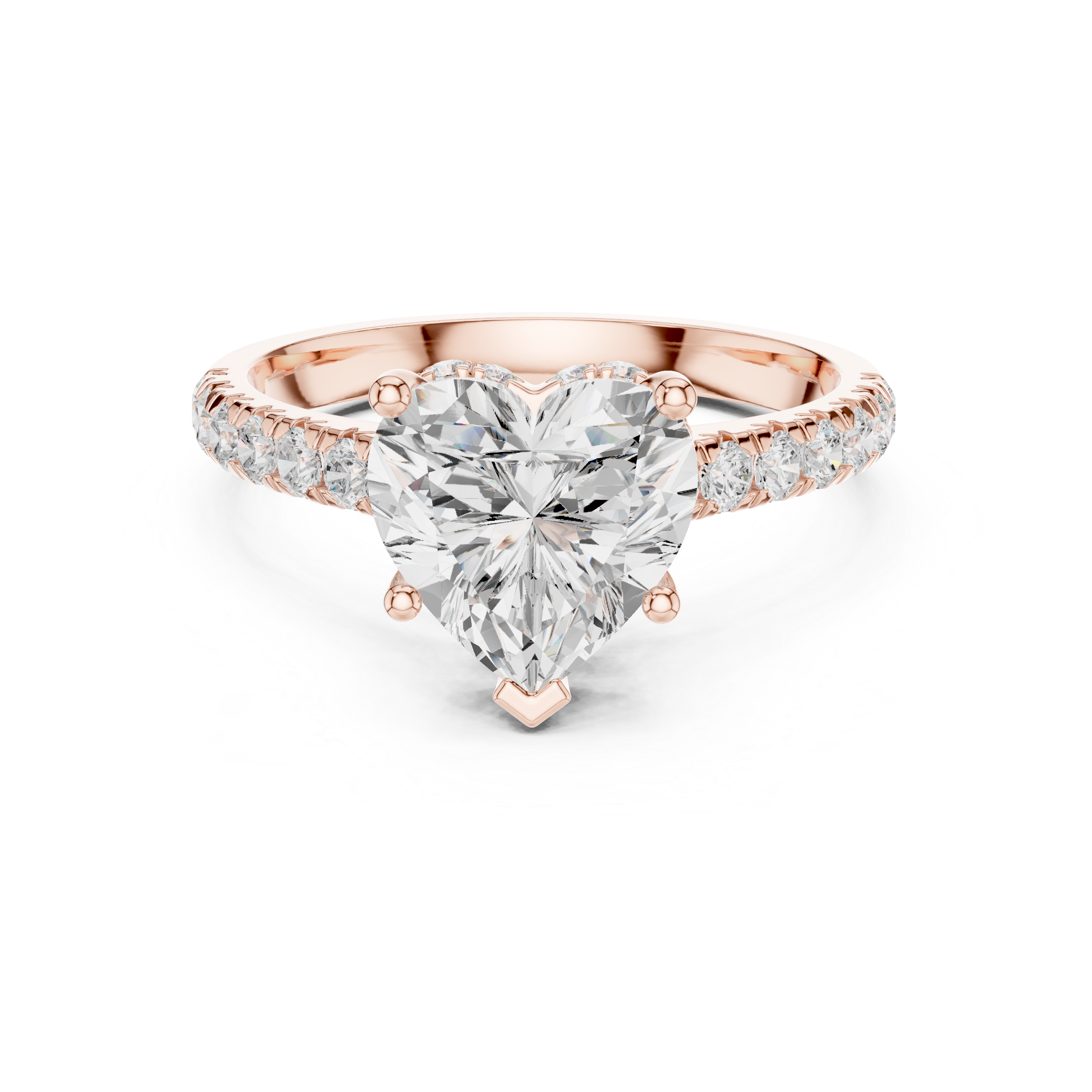 Everheart Heart-Cut Diamond Solitaire Engagement Ring