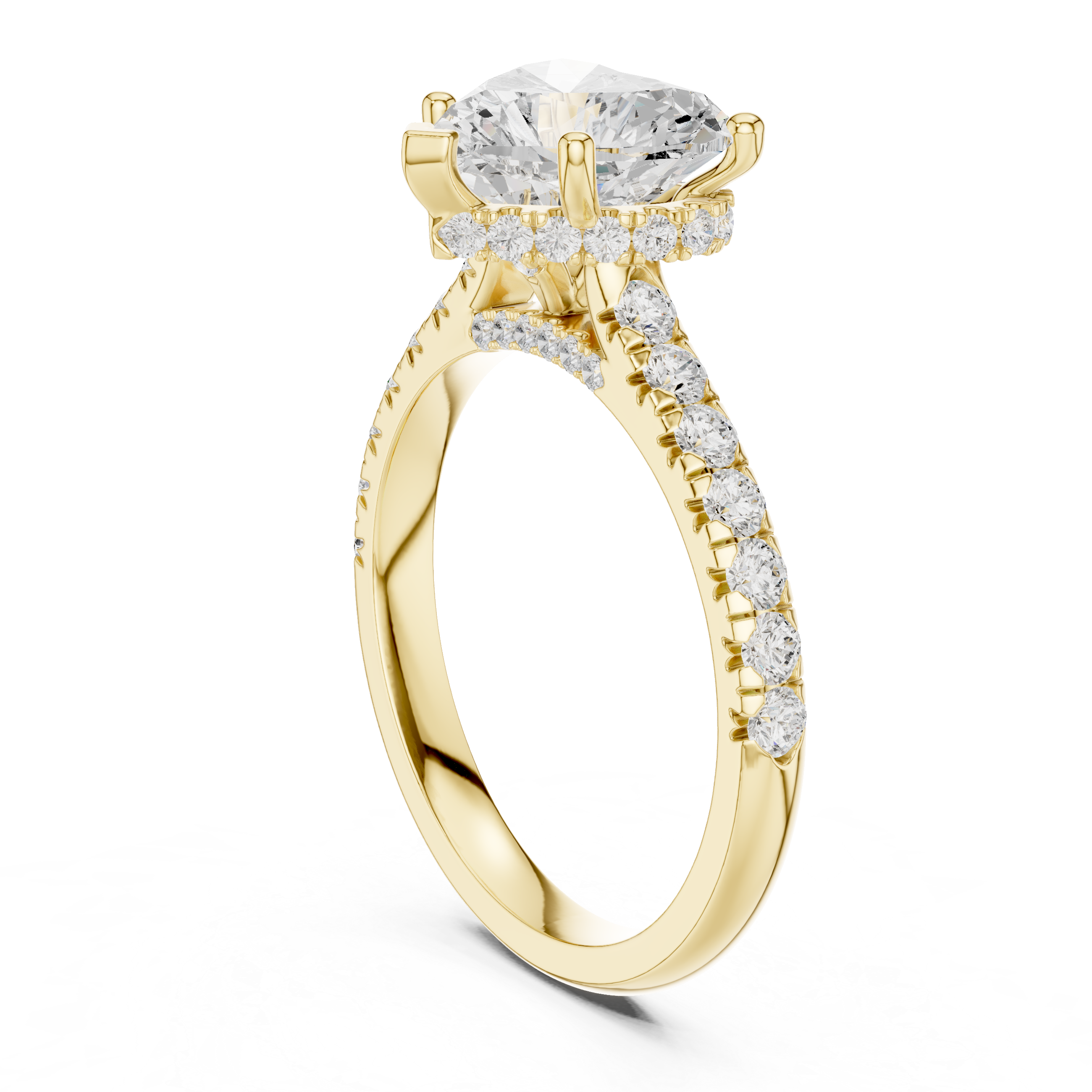 Everheart Heart-Cut Diamond Solitaire Engagement Ring