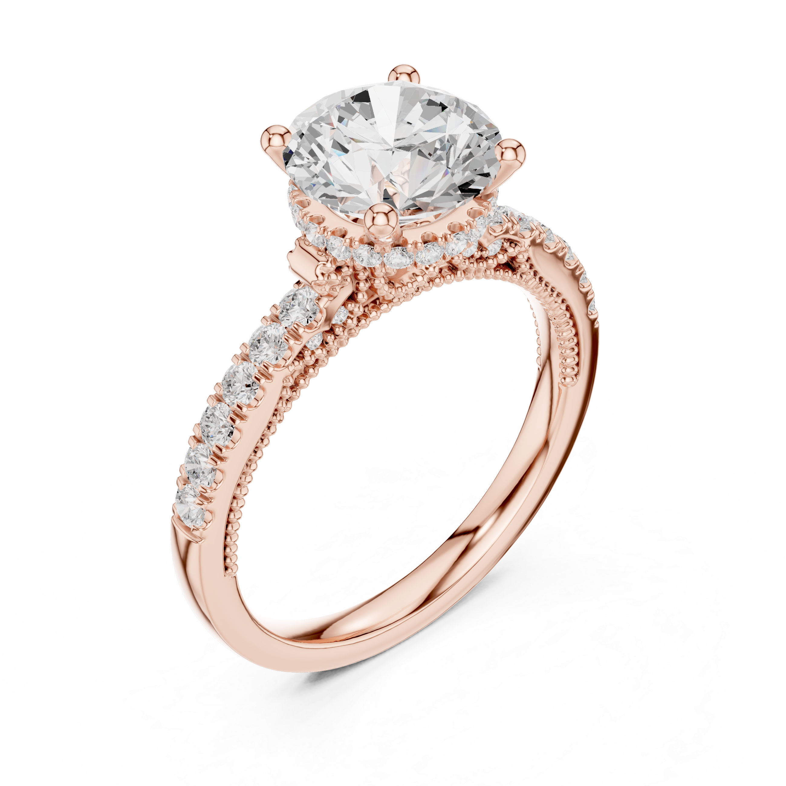 Eterna Glow Round Solitaire Diamond Engagement Ring