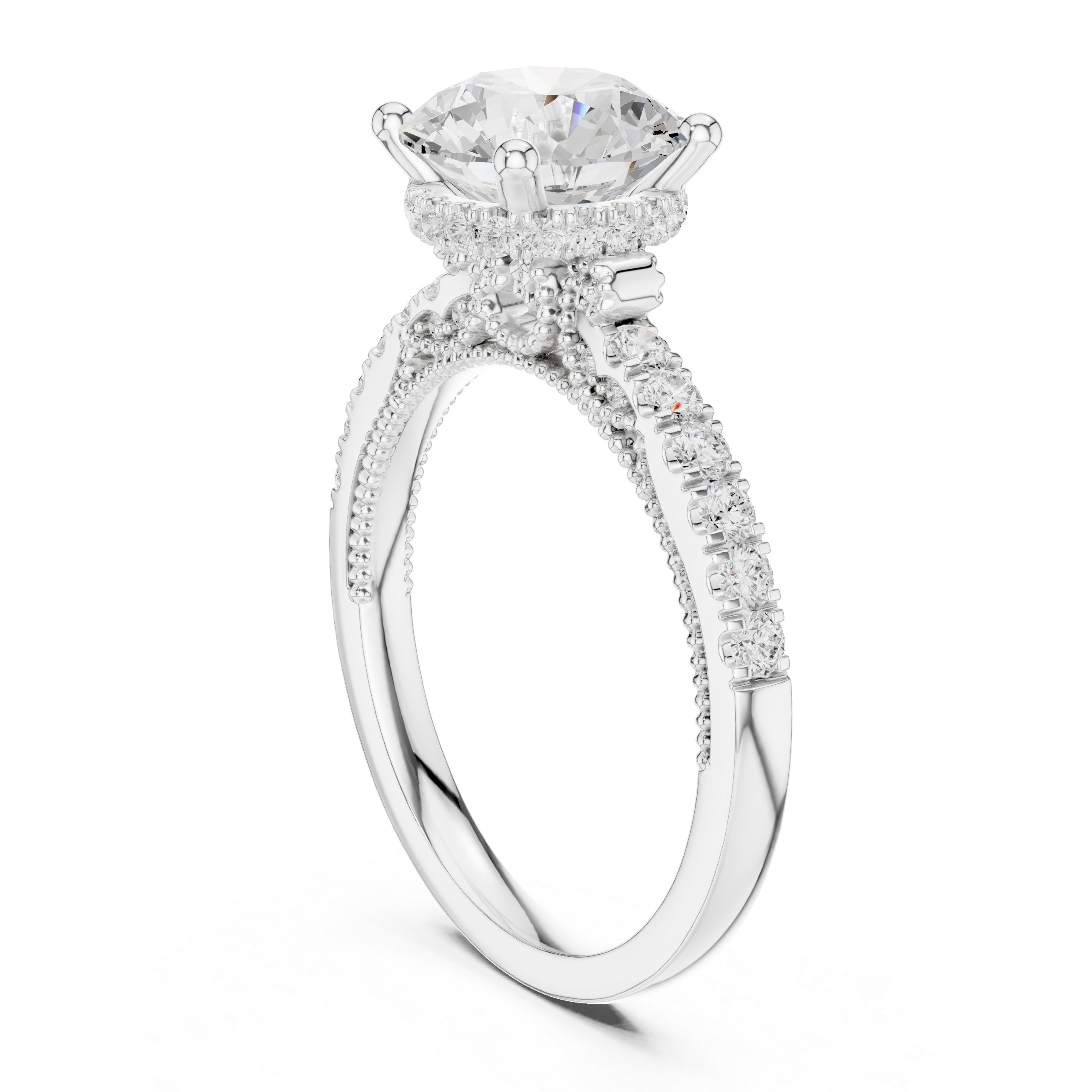 Eterna Glow Round Solitaire Diamond Engagement Ring