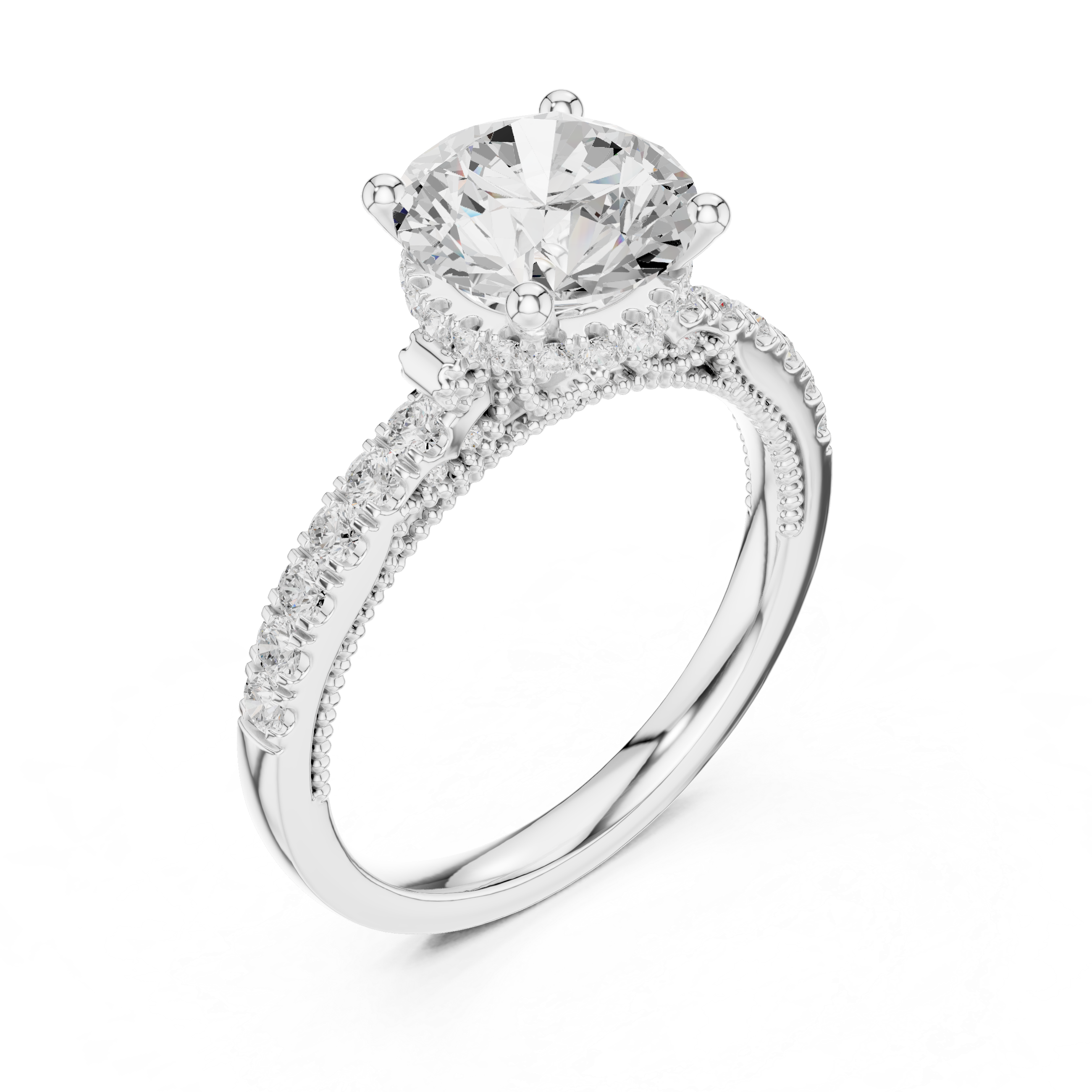 Eterna Glow Round Solitaire Diamond Engagement Ring