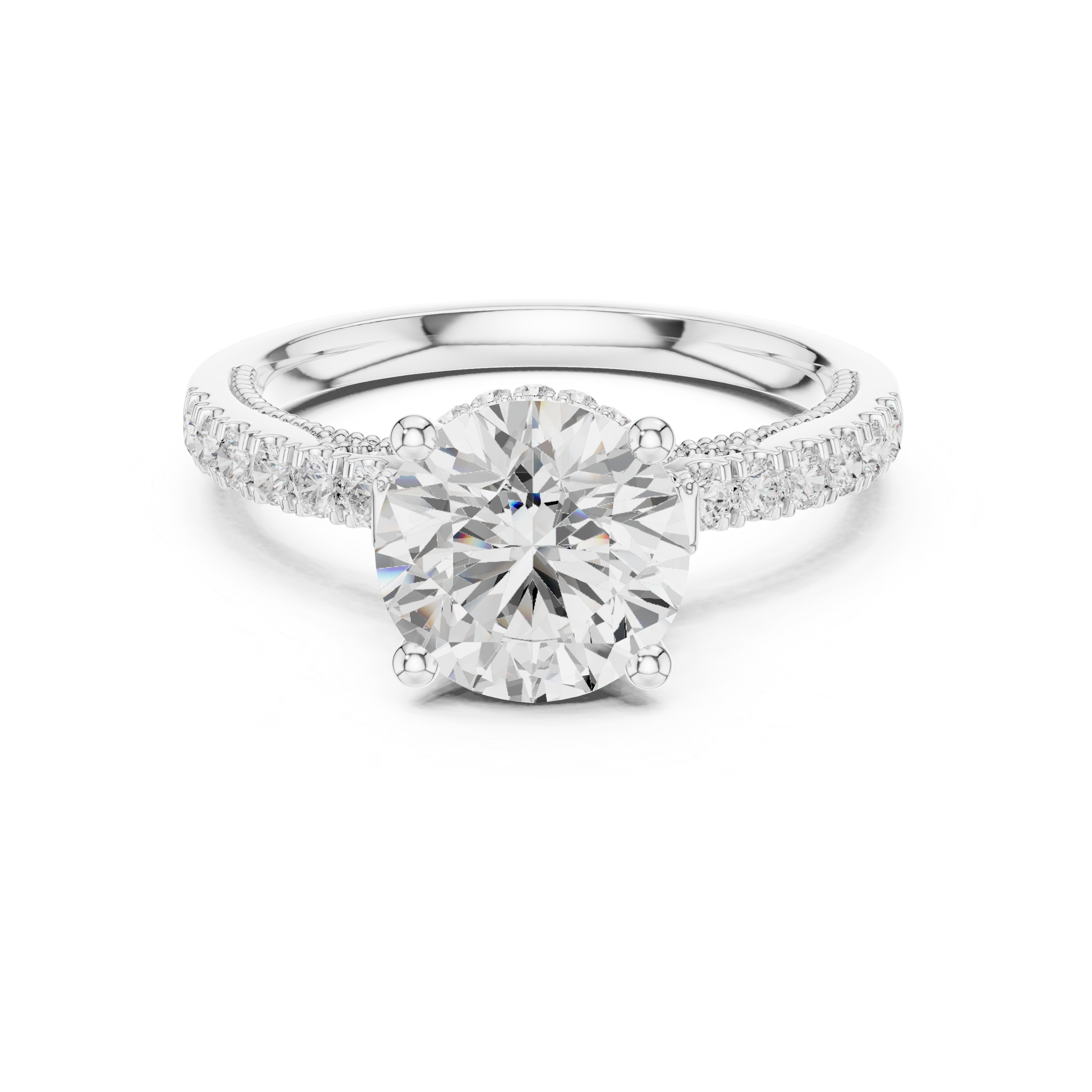 Eterna Glow Round Solitaire Diamond Engagement Ring