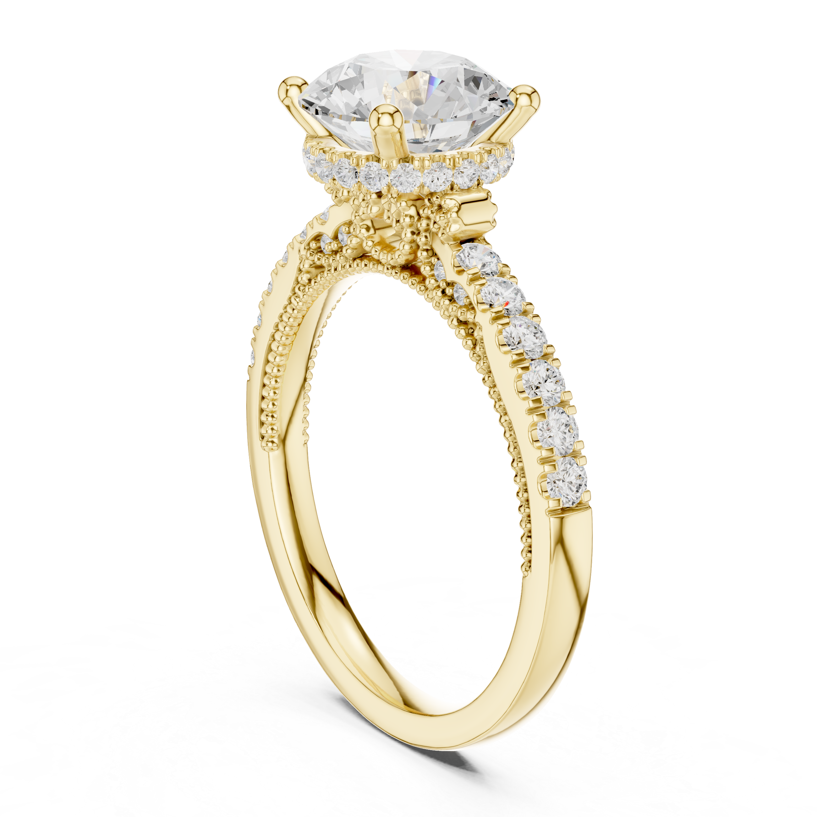 Eterna Glow Round Solitaire Diamond Engagement Ring