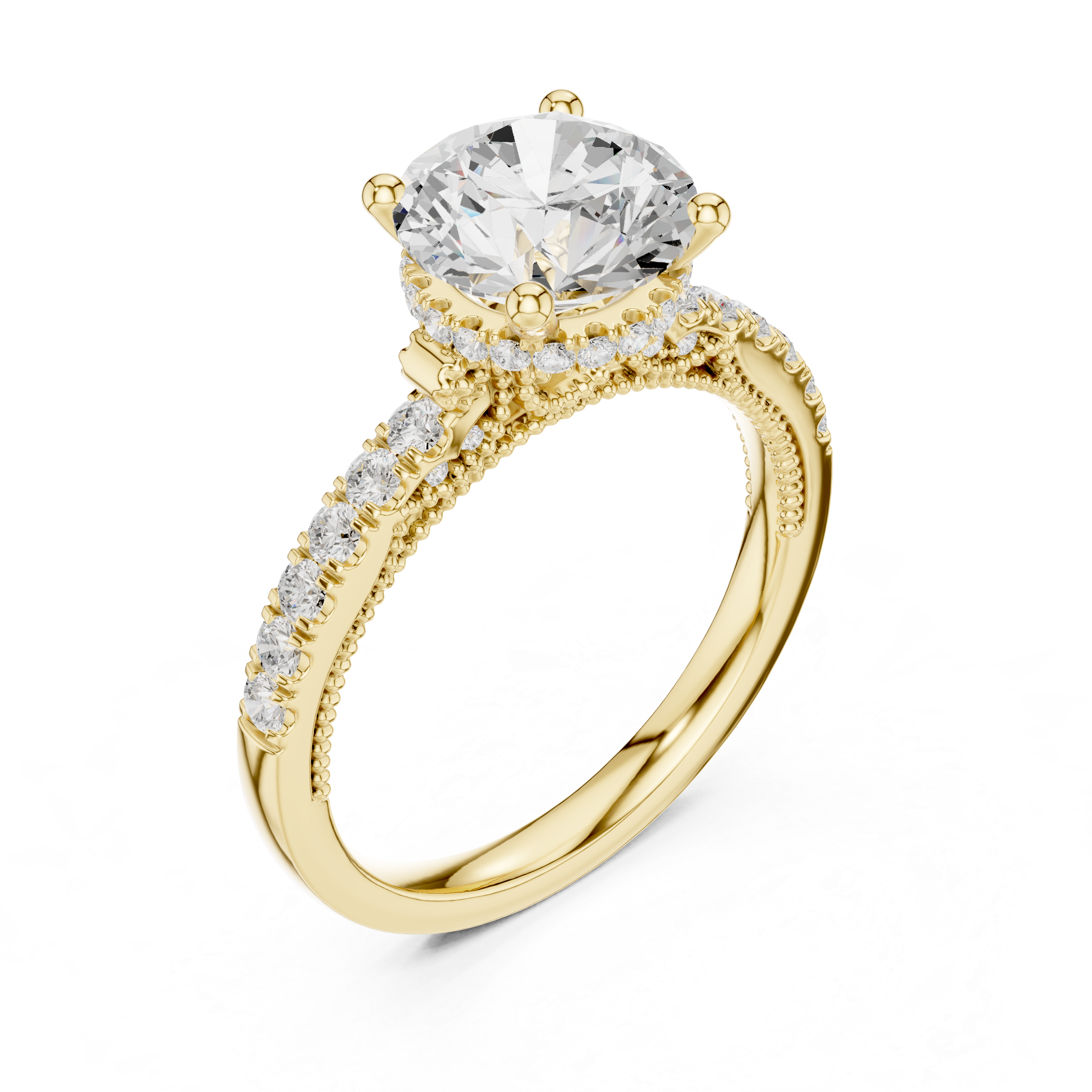 Eterna Glow Round Solitaire Diamond Engagement Ring
