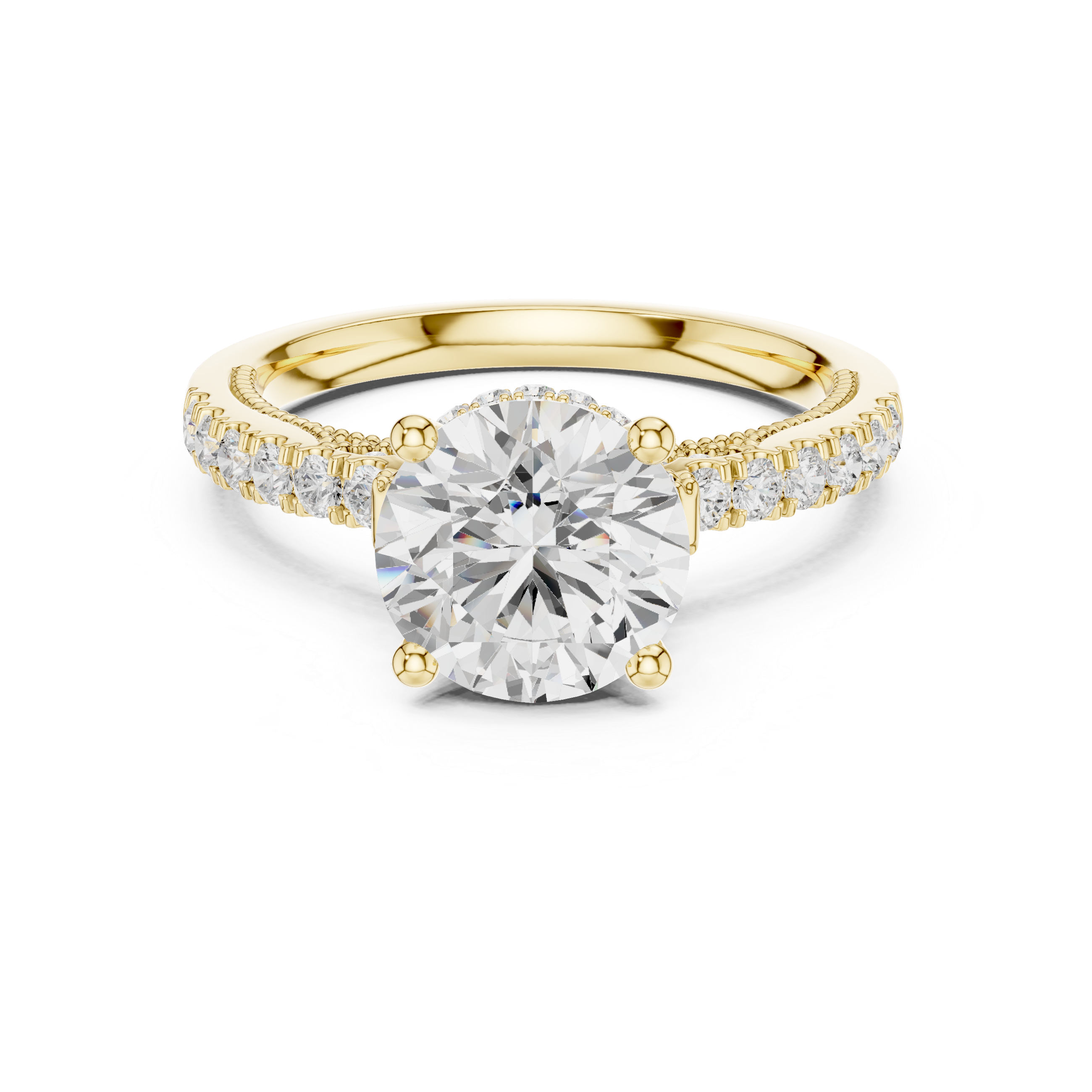 Eterna Glow Round Solitaire Diamond Engagement Ring