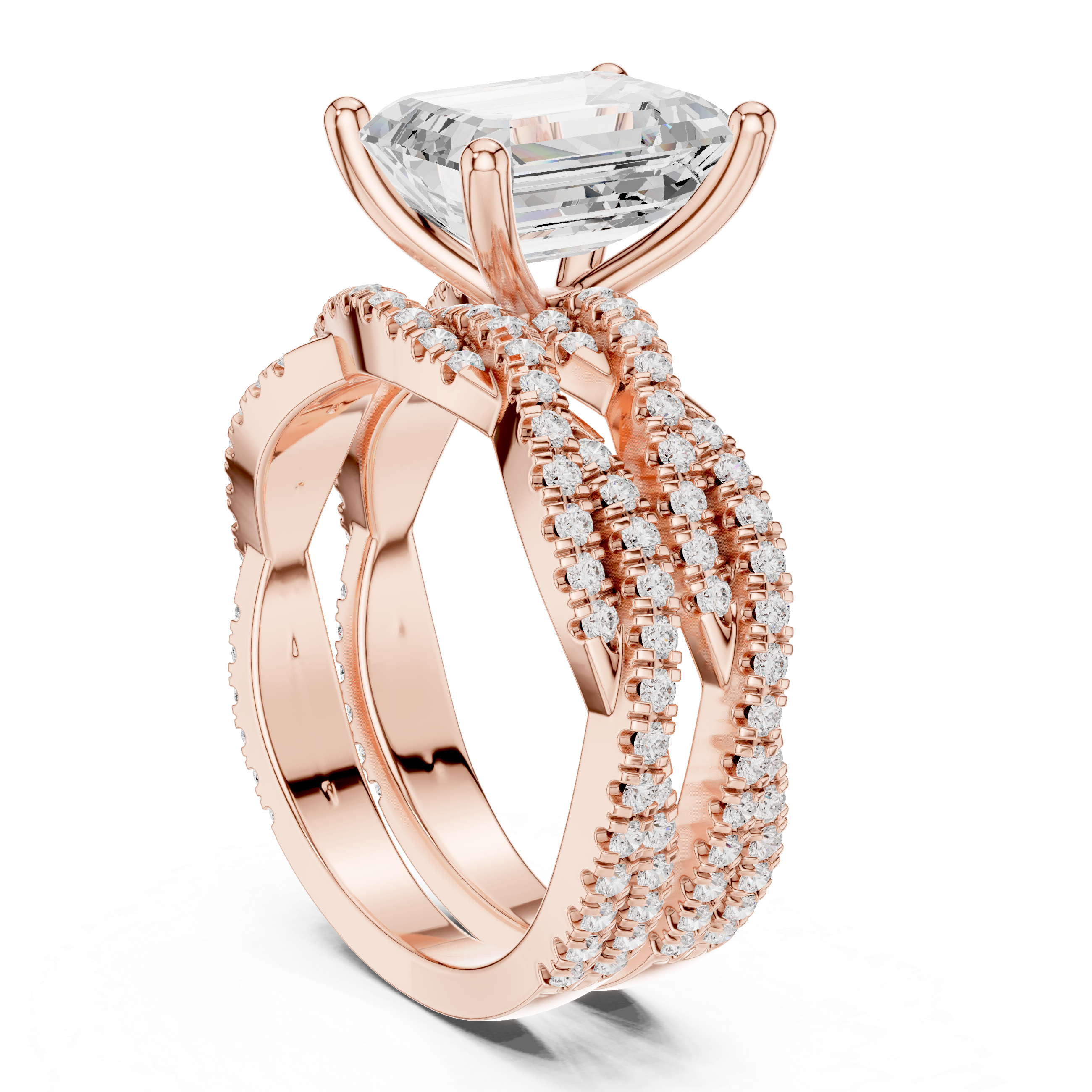 Elysian Split Emerald Ring