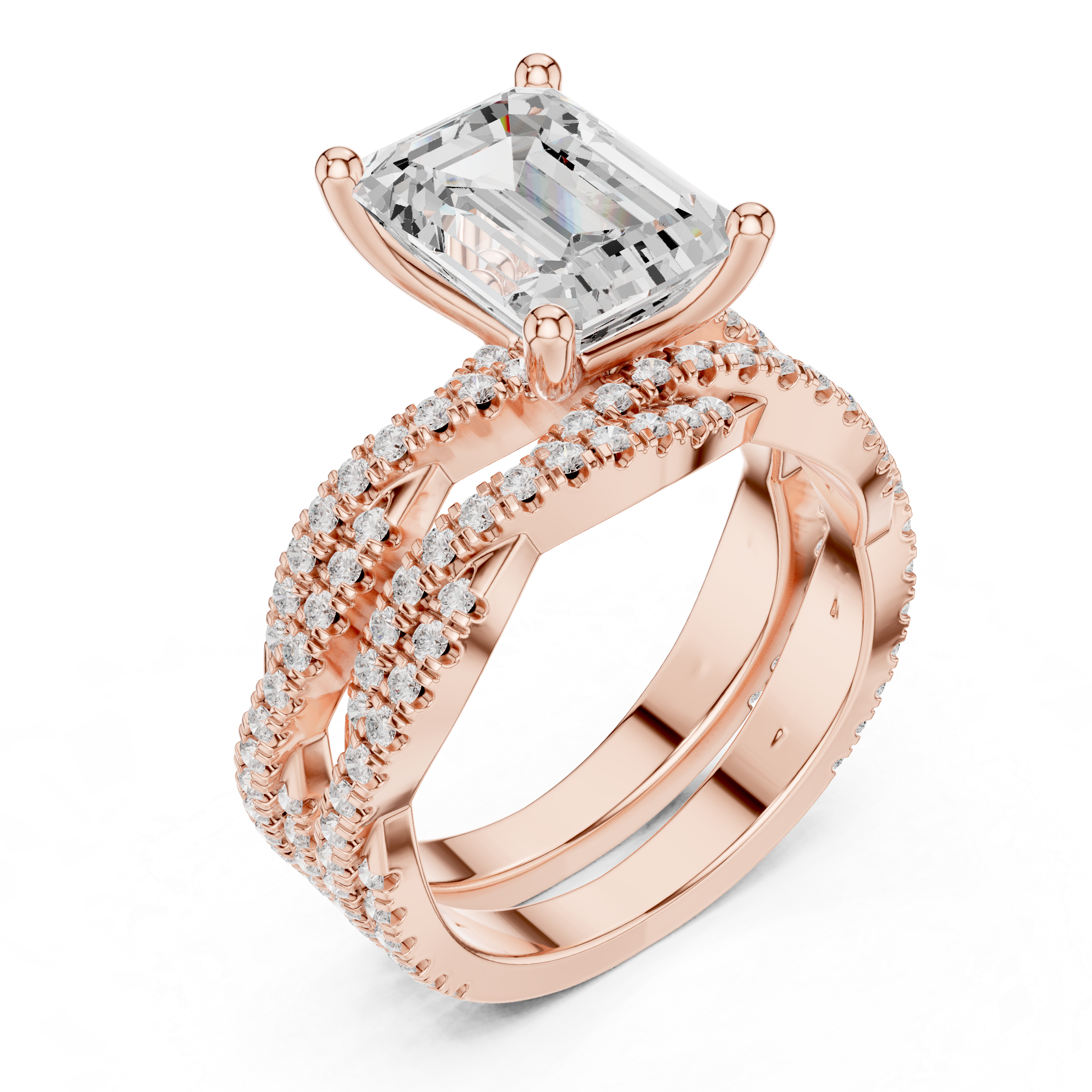 Elysian Split Emerald Ring