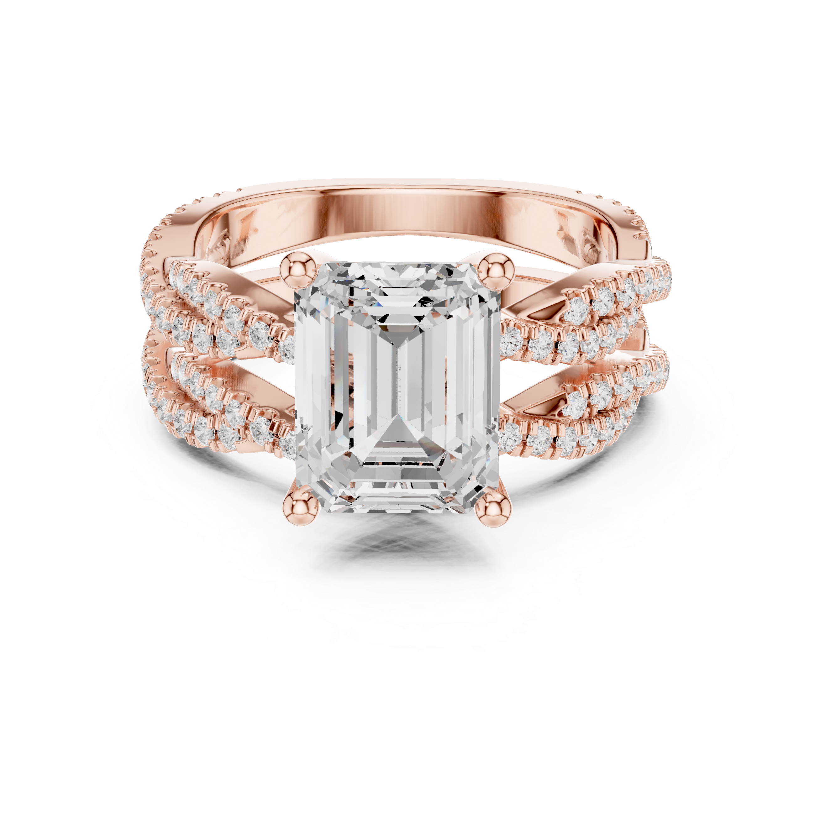 Elysian Split Emerald Ring
