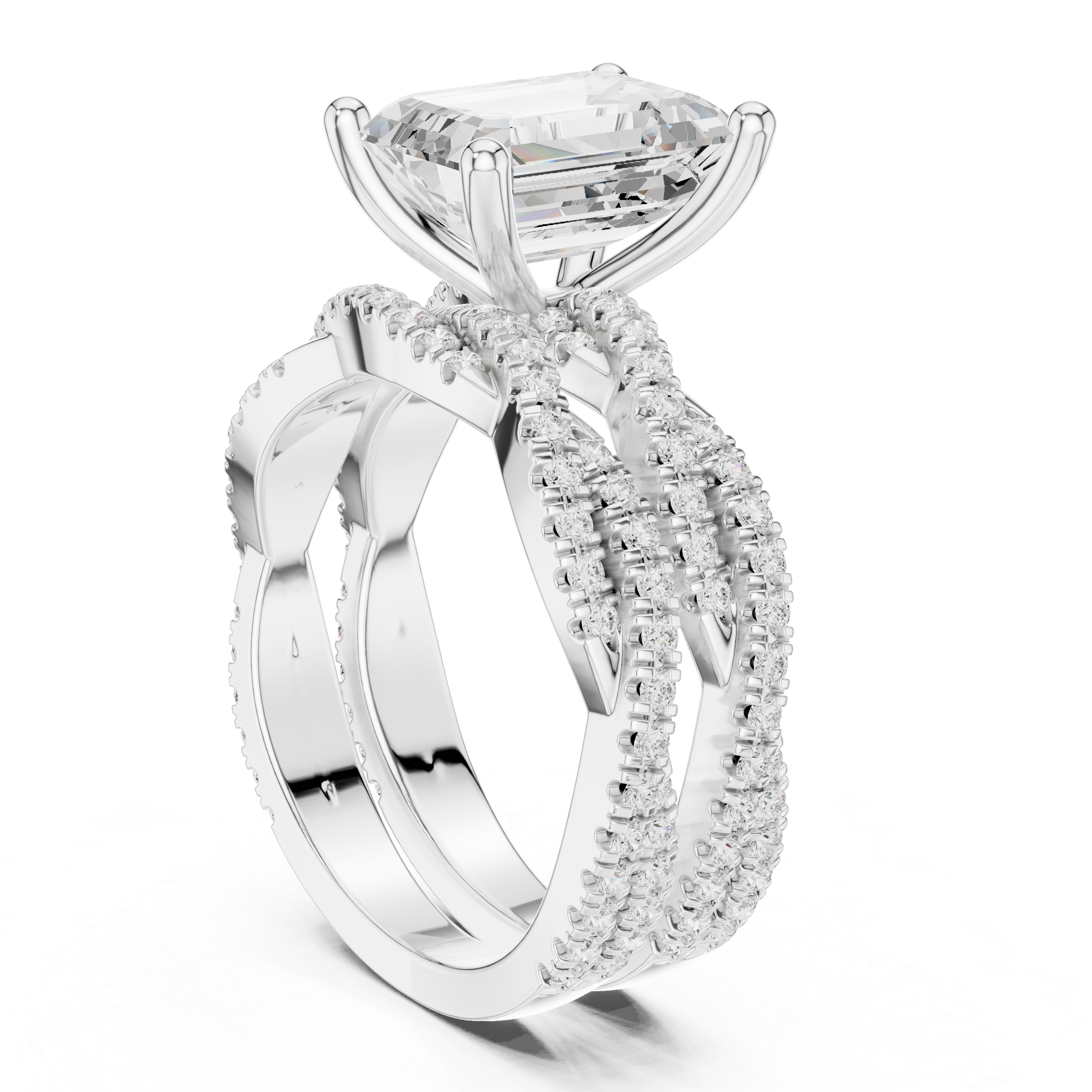 Elysian Split Emerald Ring