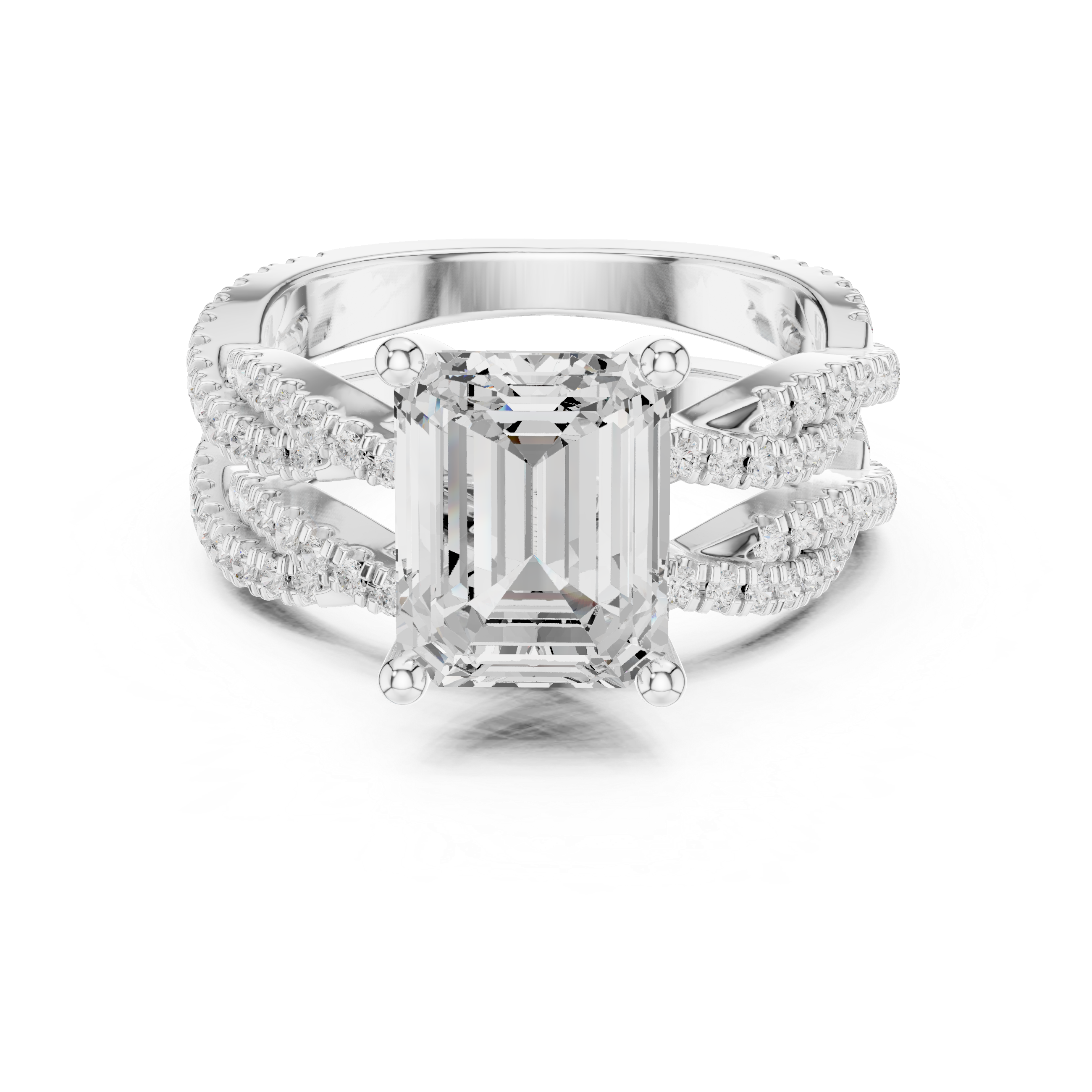 Elysian Split Emerald Ring