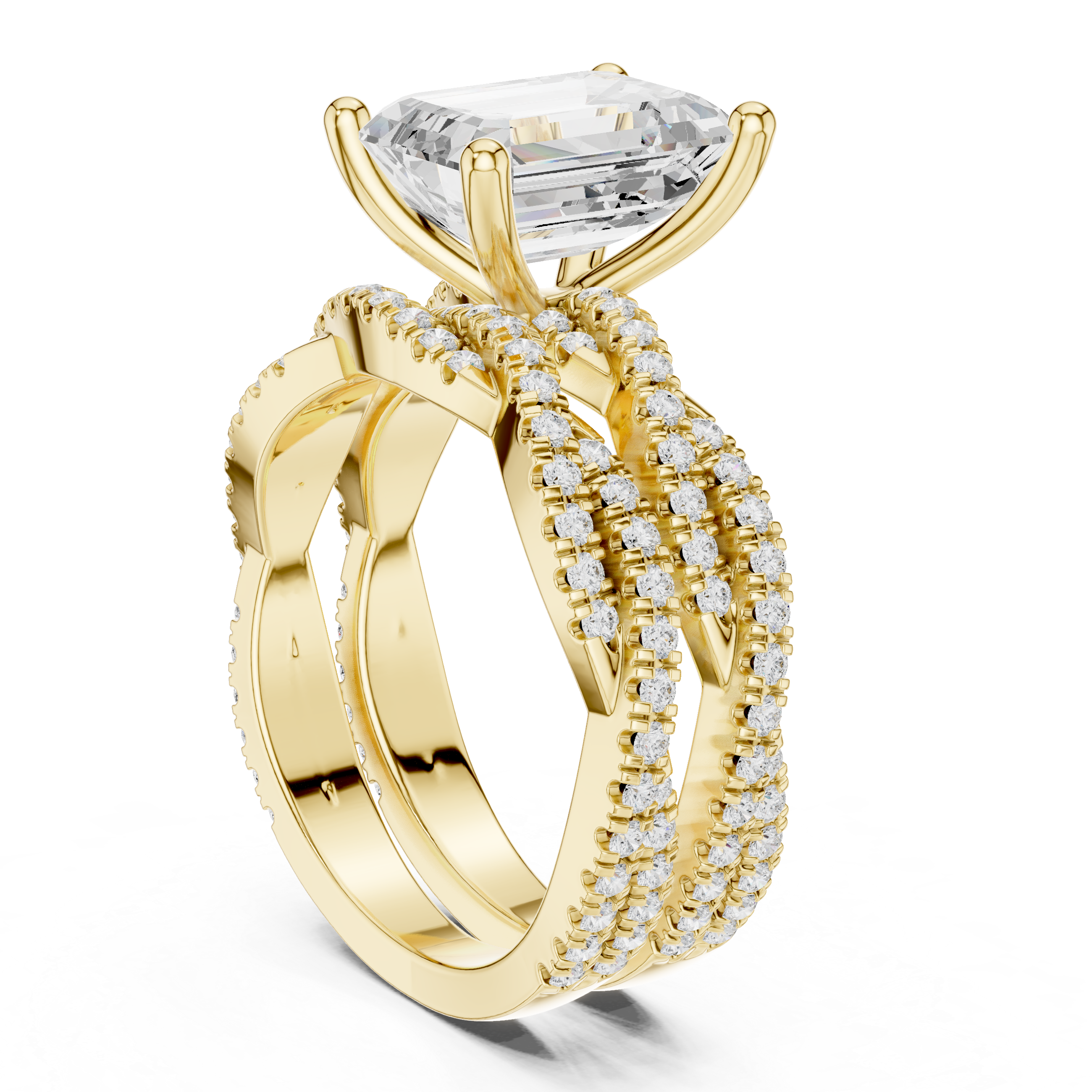 Elysian Split Emerald Ring