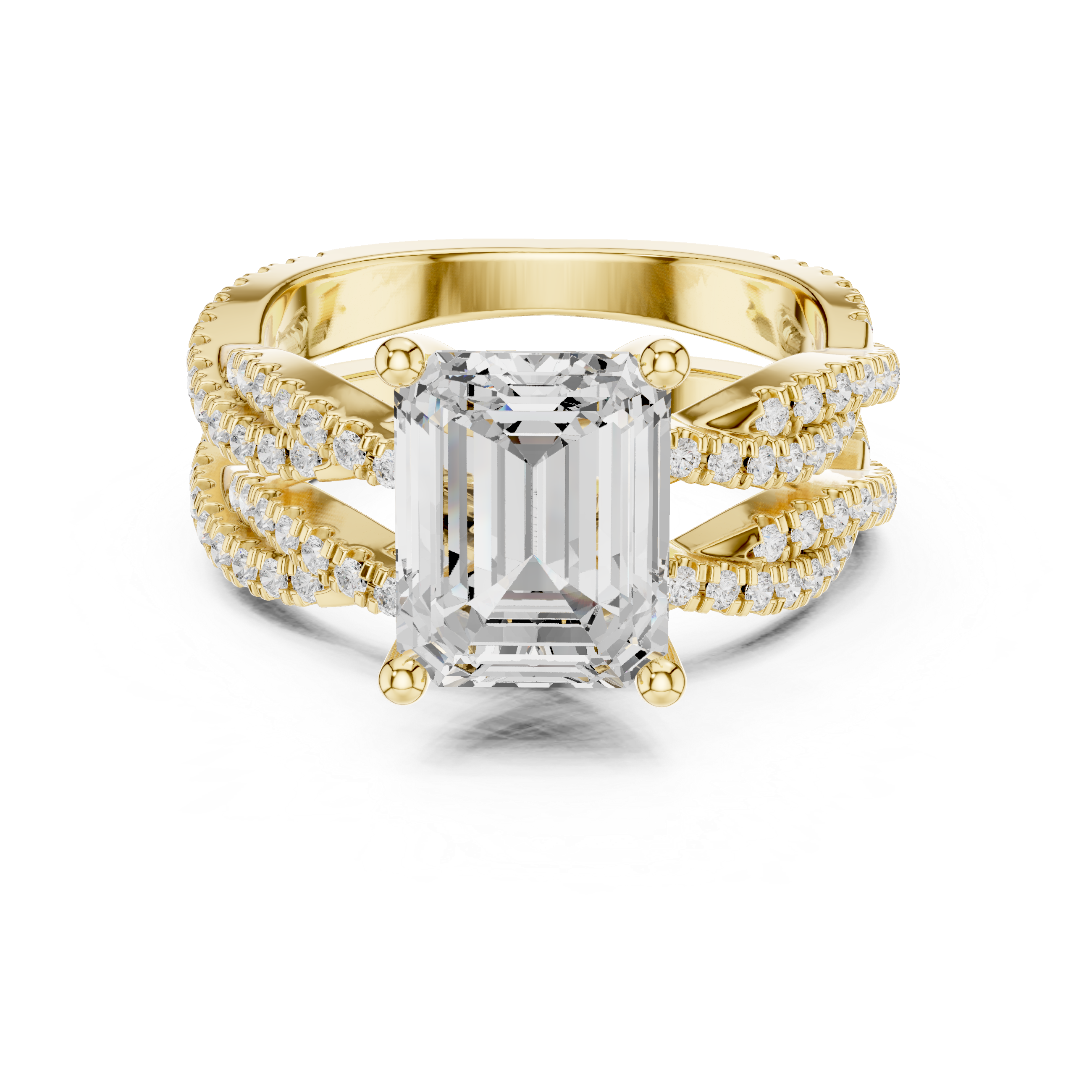 Elysian Split Emerald Ring