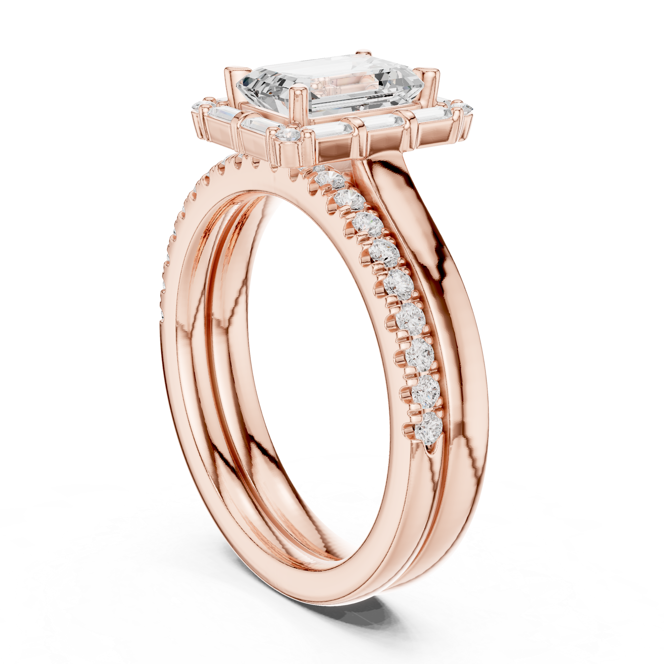 Regent Emerald Cut Diamond Engagement Ring