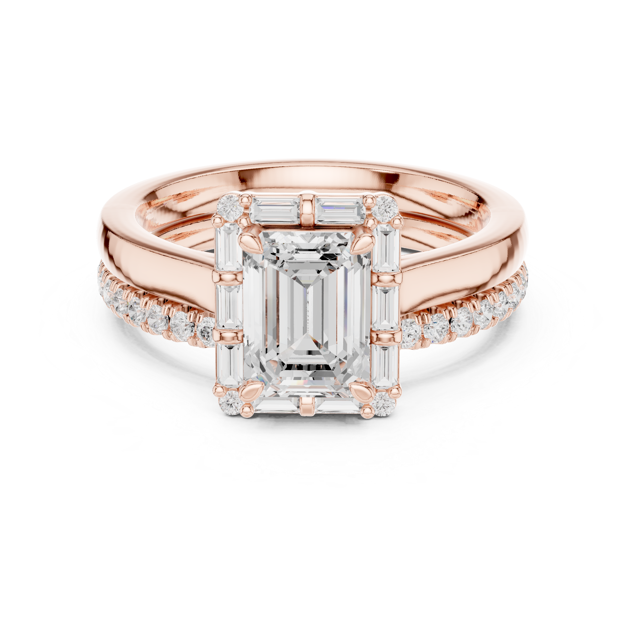 Regent Emerald Cut Diamond Engagement Ring