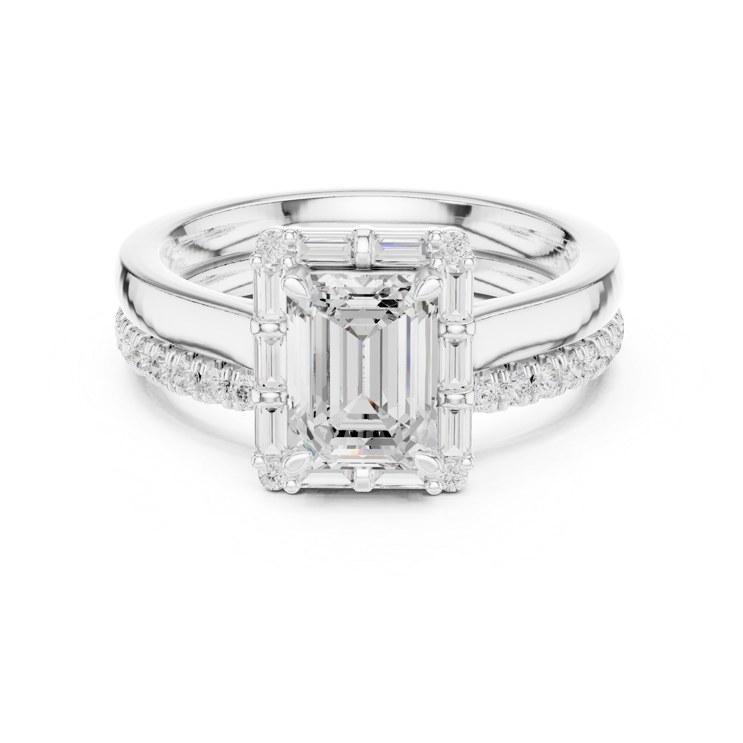 Regent Emerald Cut Diamond Engagement Ring