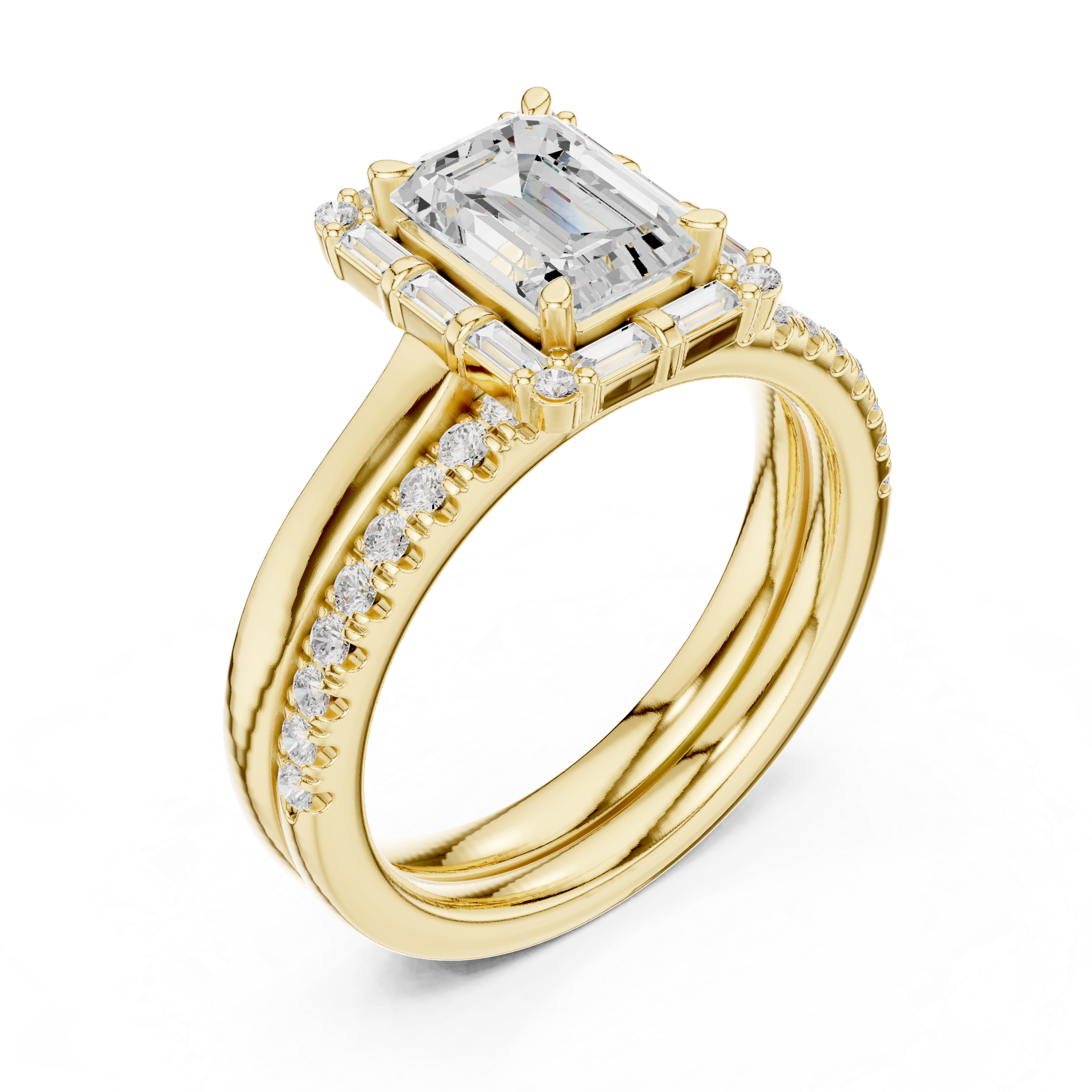 Regent Emerald Cut Diamond Engagement Ring