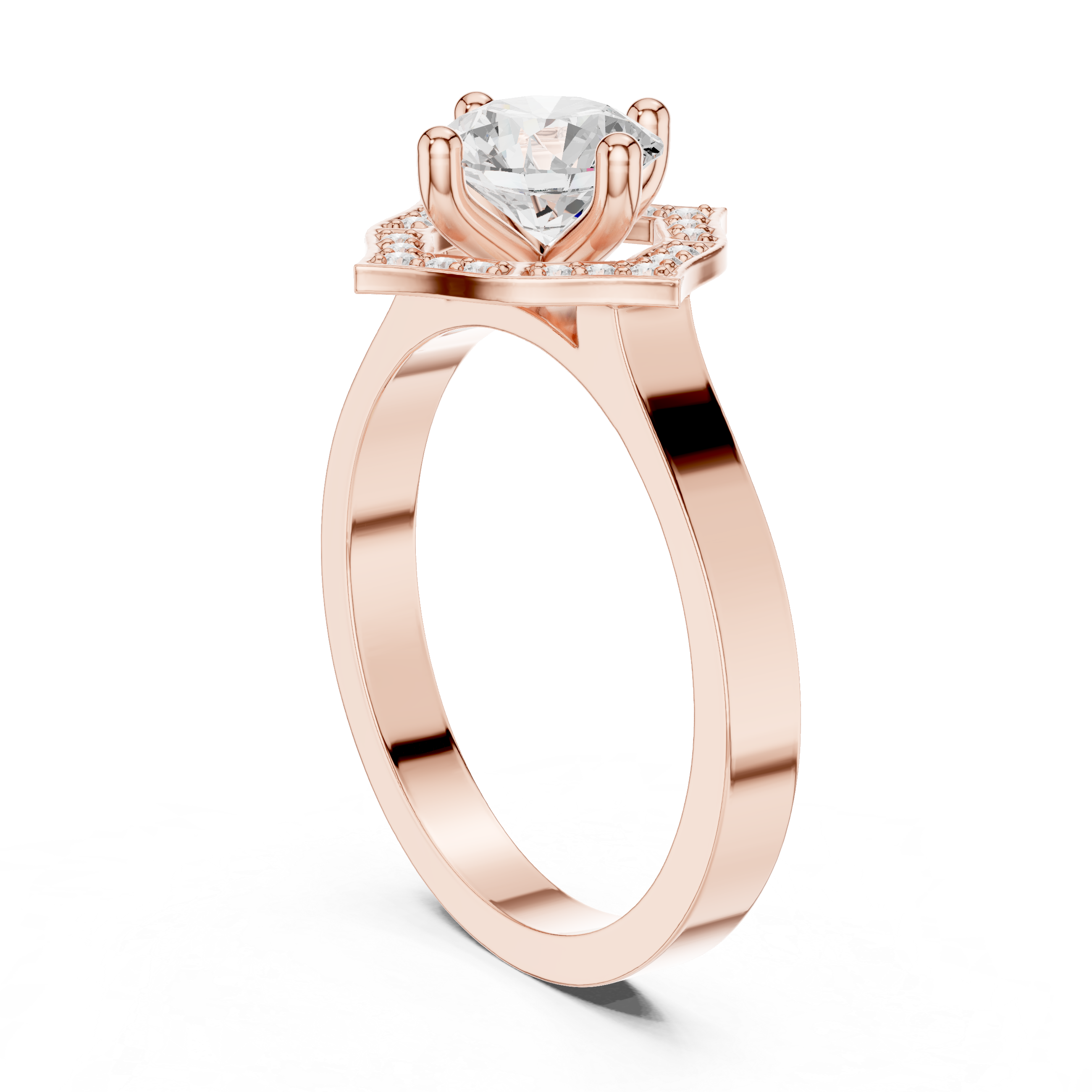 ROUND HALO DIAMOND ENGAGEMENT RING