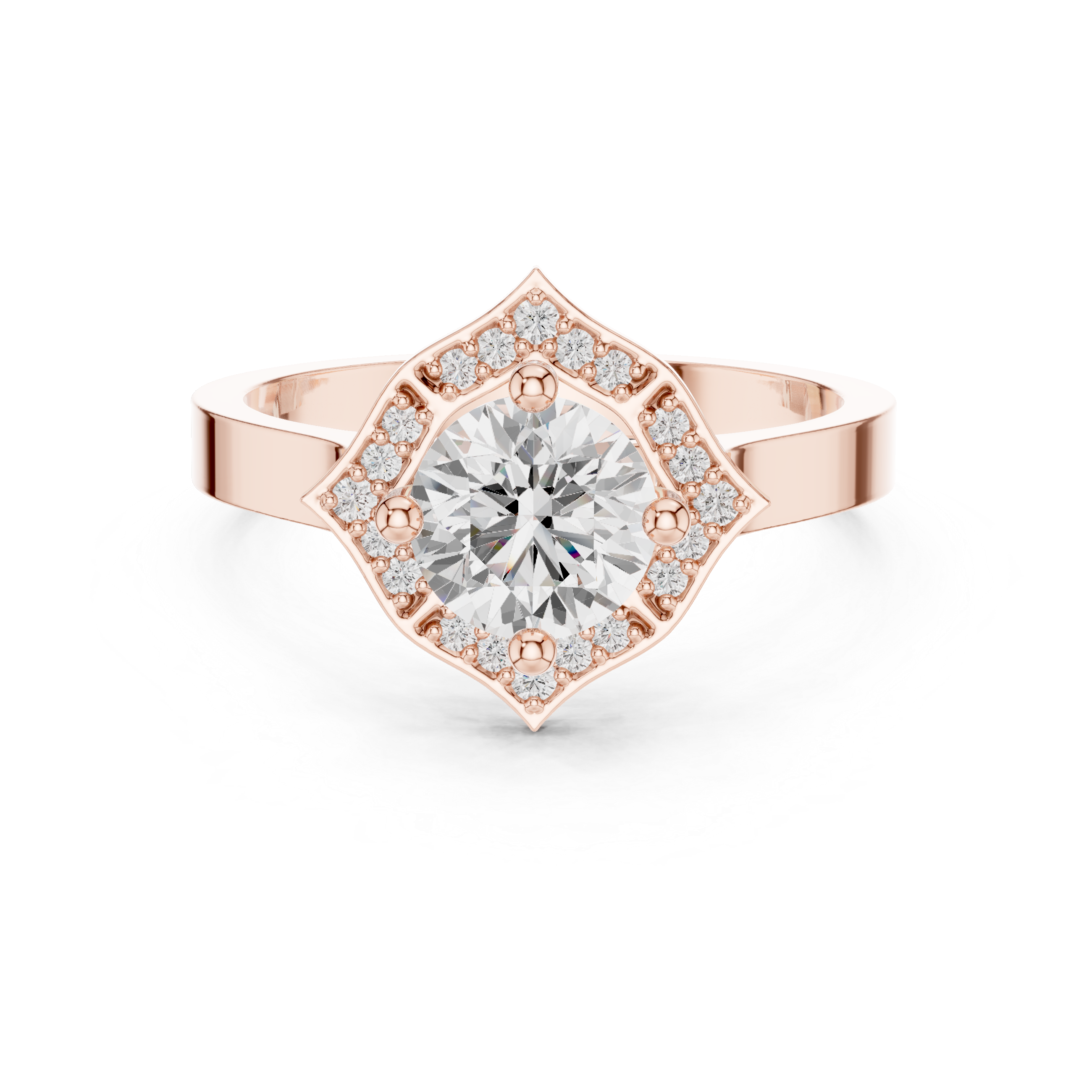 ROUND HALO DIAMOND ENGAGEMENT RING