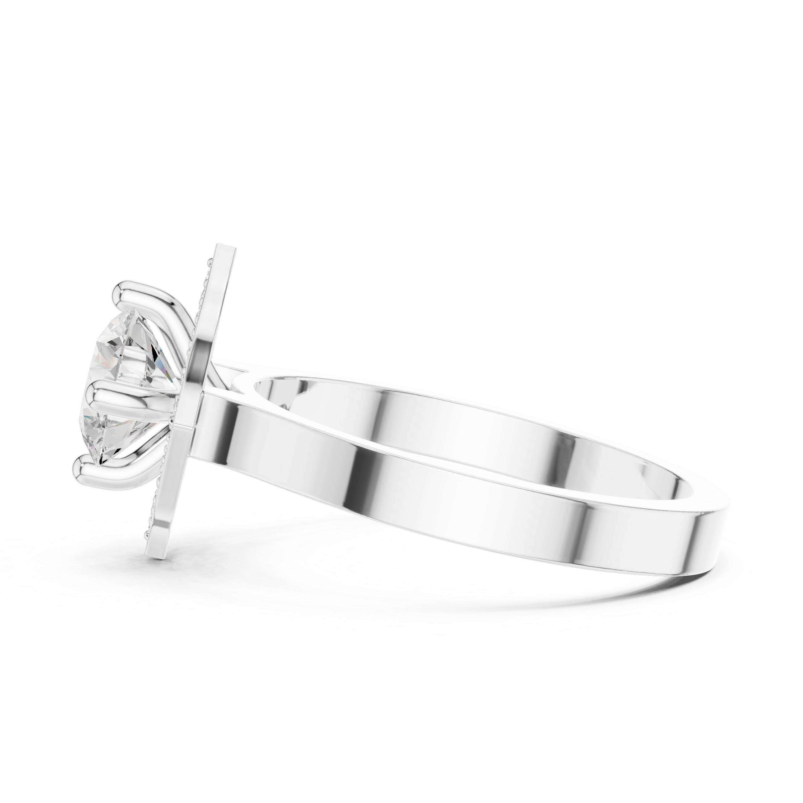 ROUND HALO DIAMOND ENGAGEMENT RING