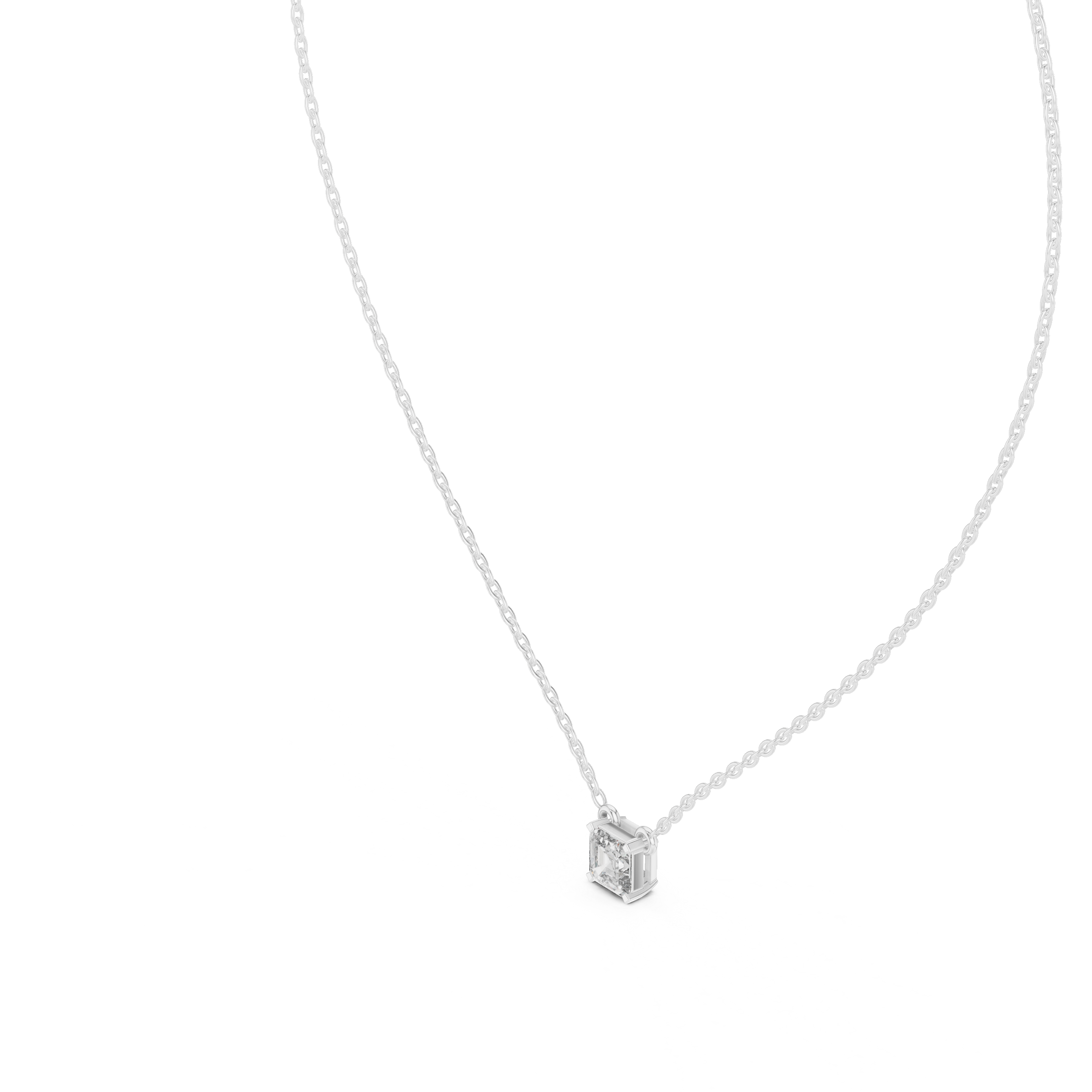 THE ASSCHER SOLITAIRE PENDENT