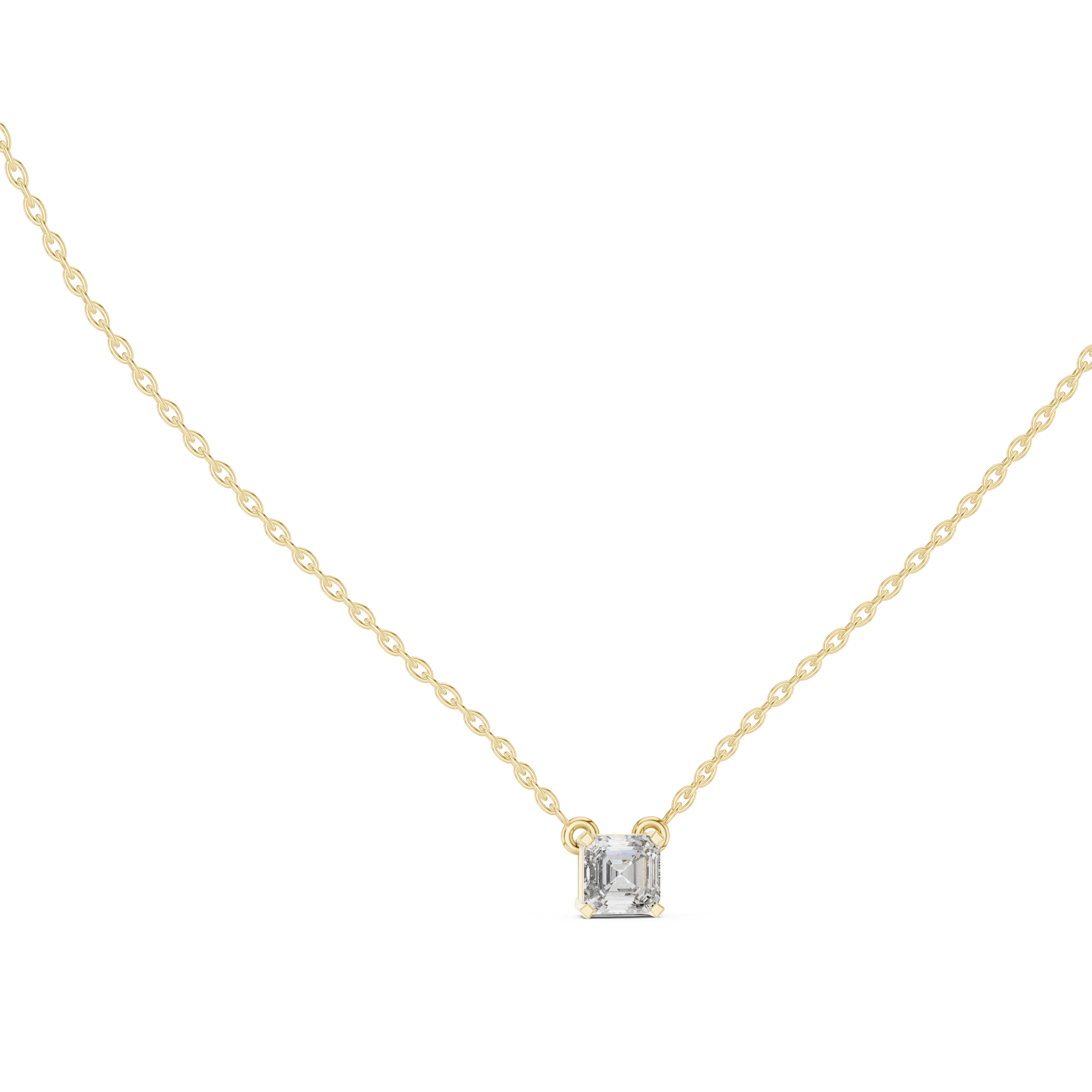 THE ASSCHER SOLITAIRE PENDENT