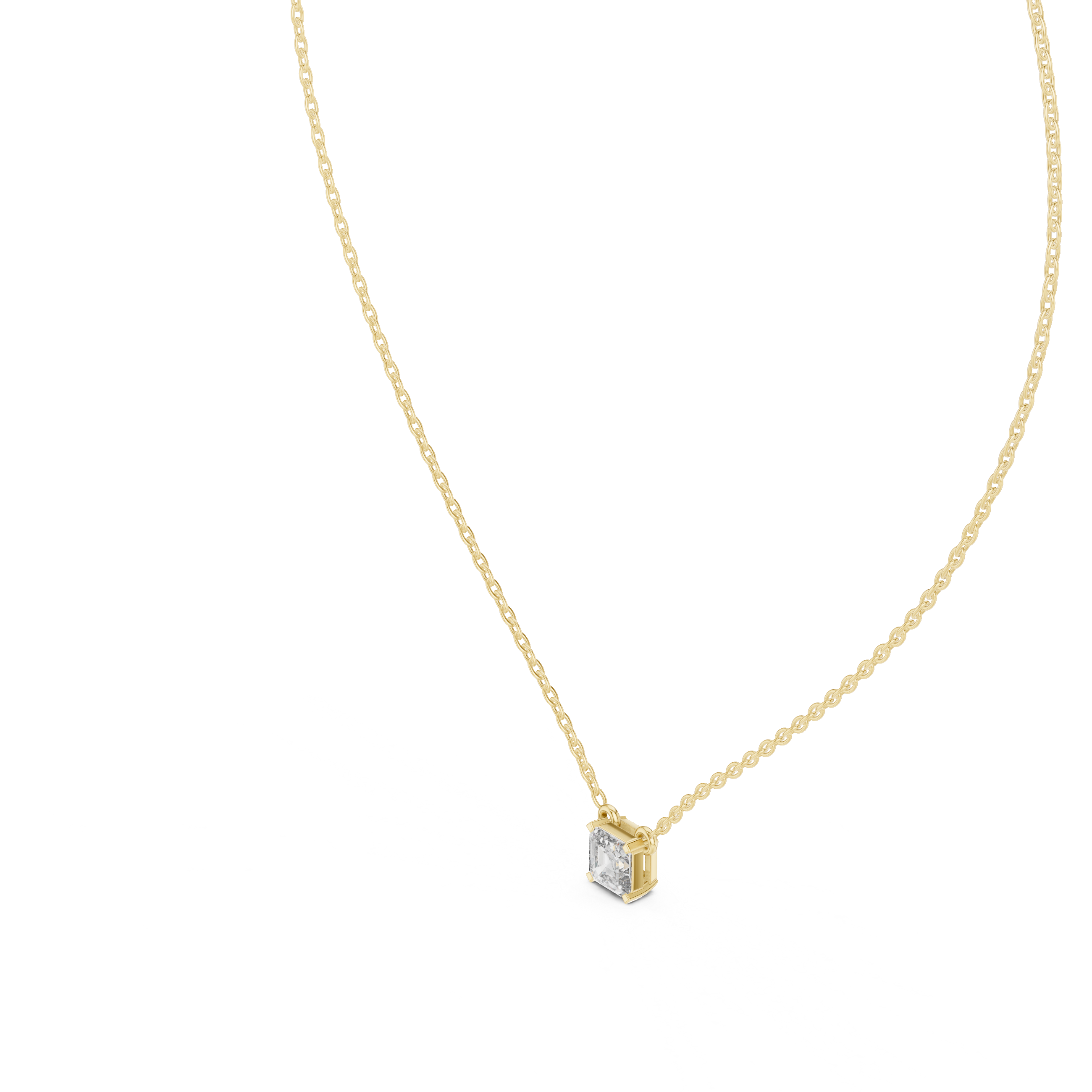 THE ASSCHER SOLITAIRE PENDENT