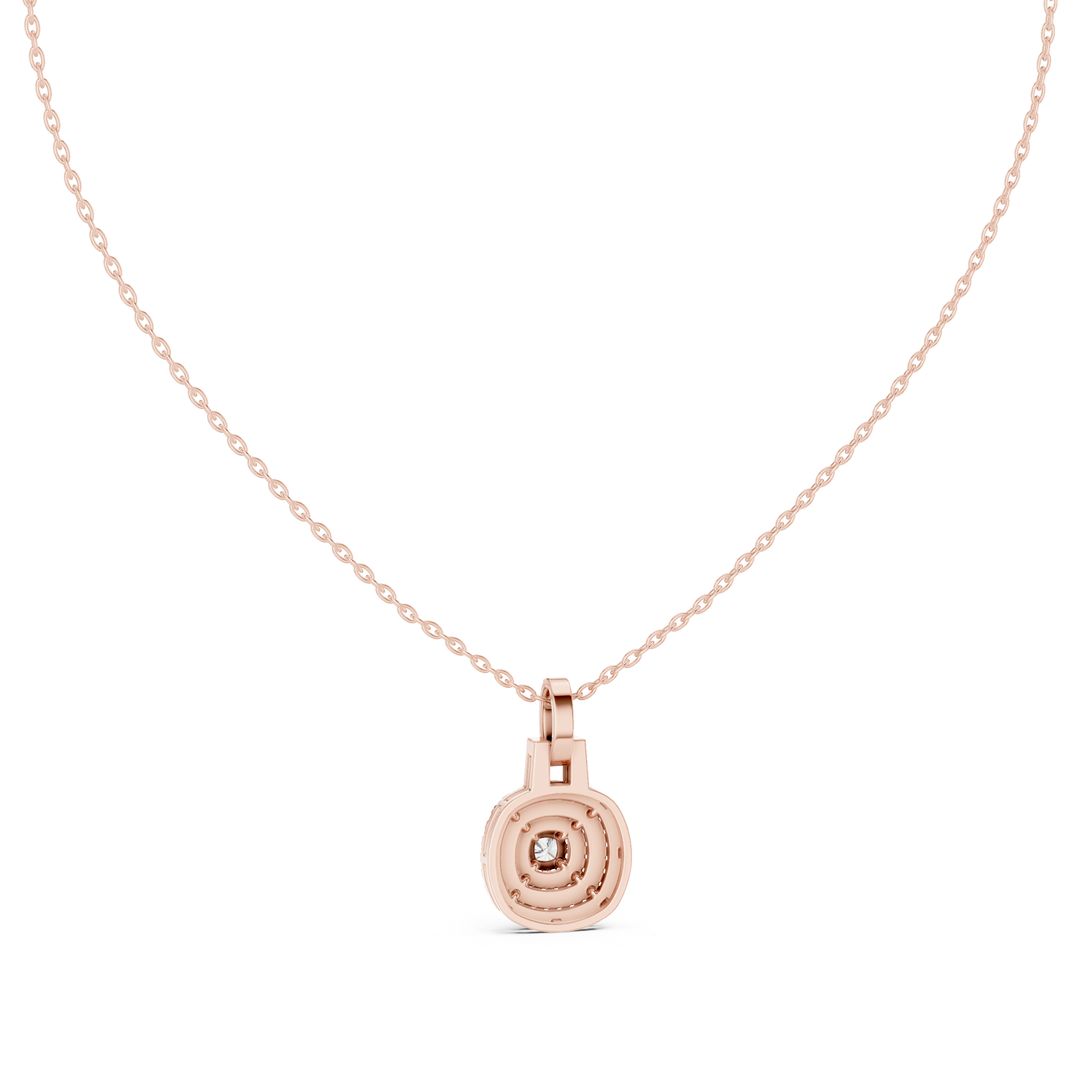 THE DOUBLE HALO DIAMOND PENDENT