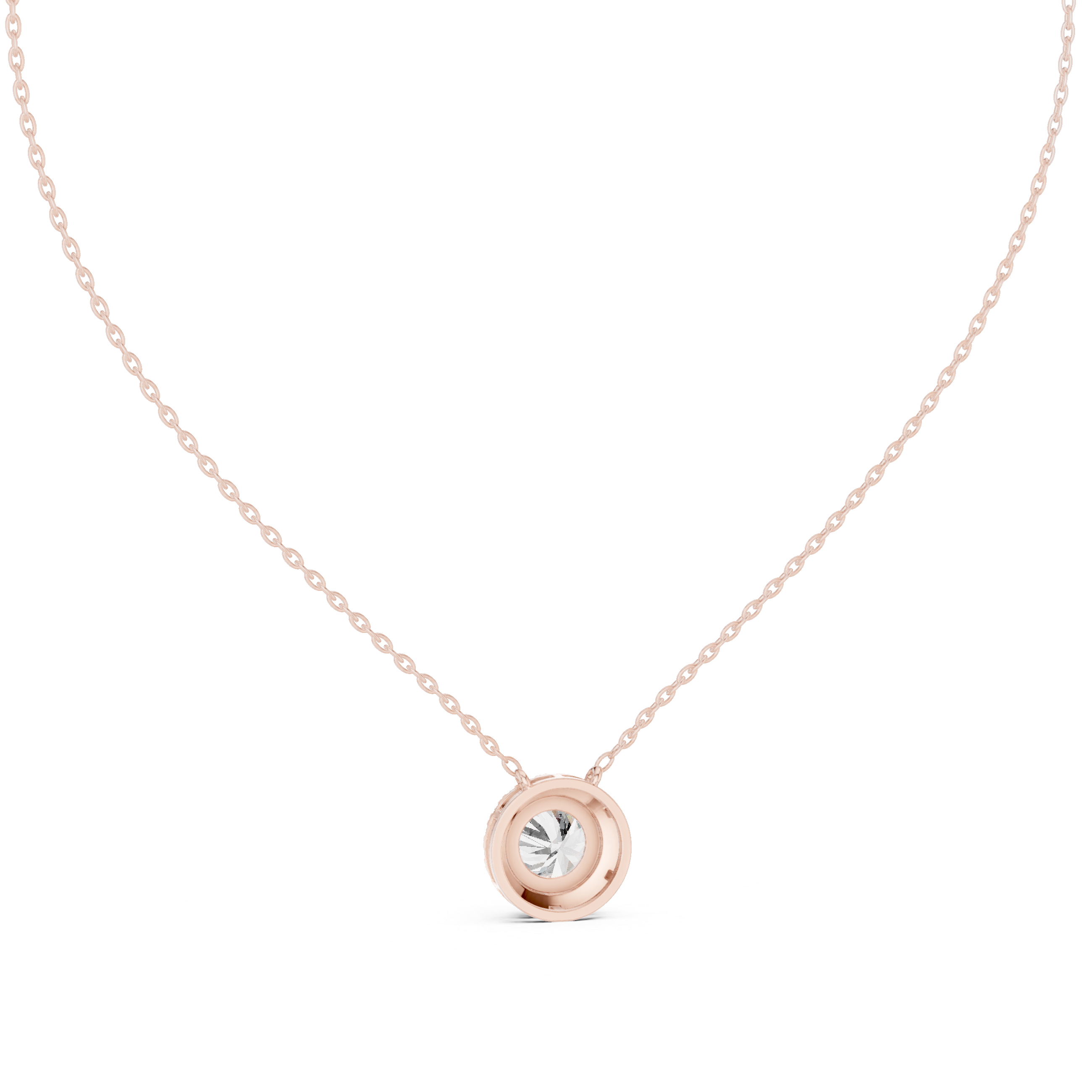 MINIMALIST ROUND HALO DIAMOND PENDENT