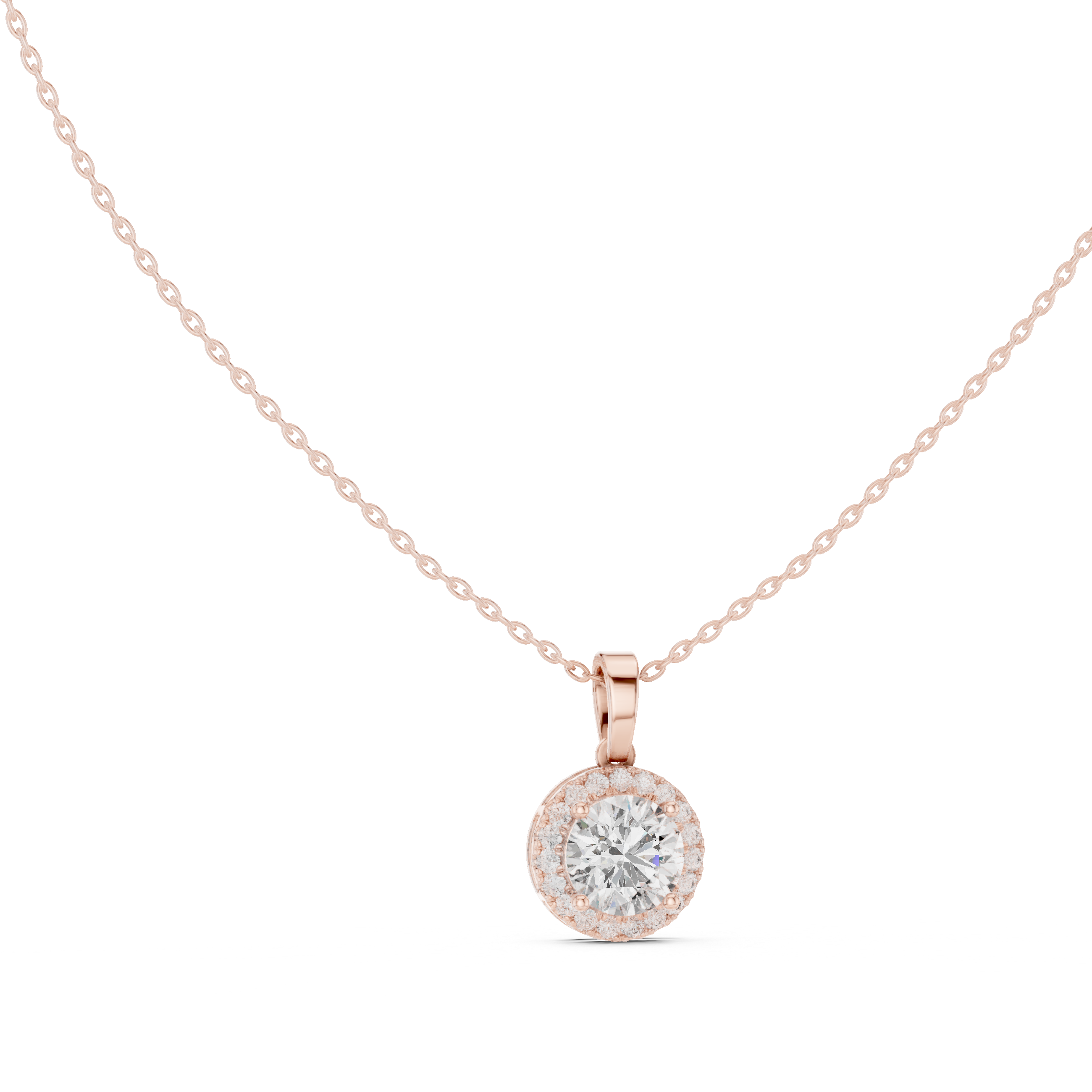 PERAR DIAMOND HALO INFINITY PENDENT