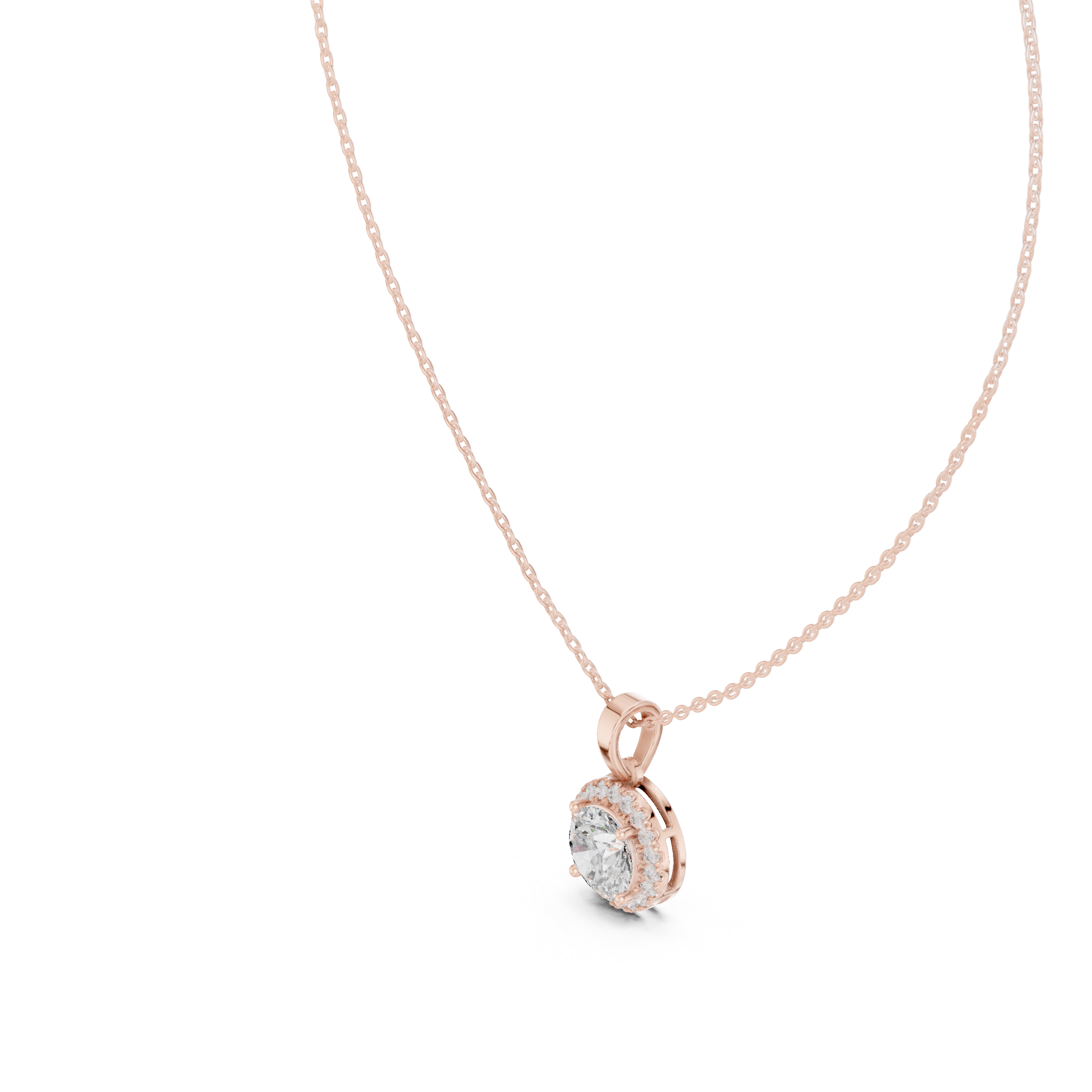 PERAR DIAMOND HALO INFINITY PENDENT