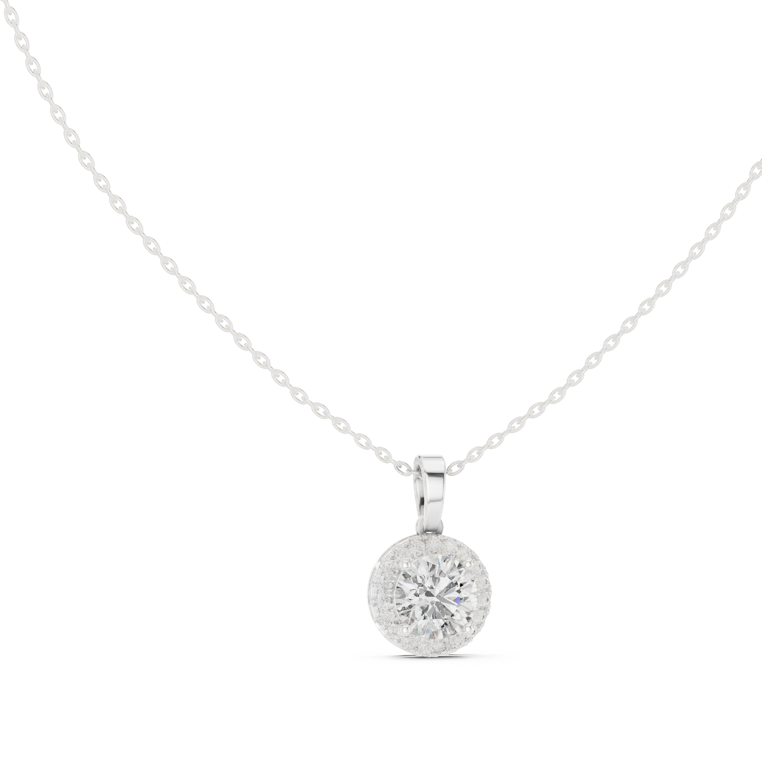 PERAR DIAMOND HALO INFINITY PENDENT
