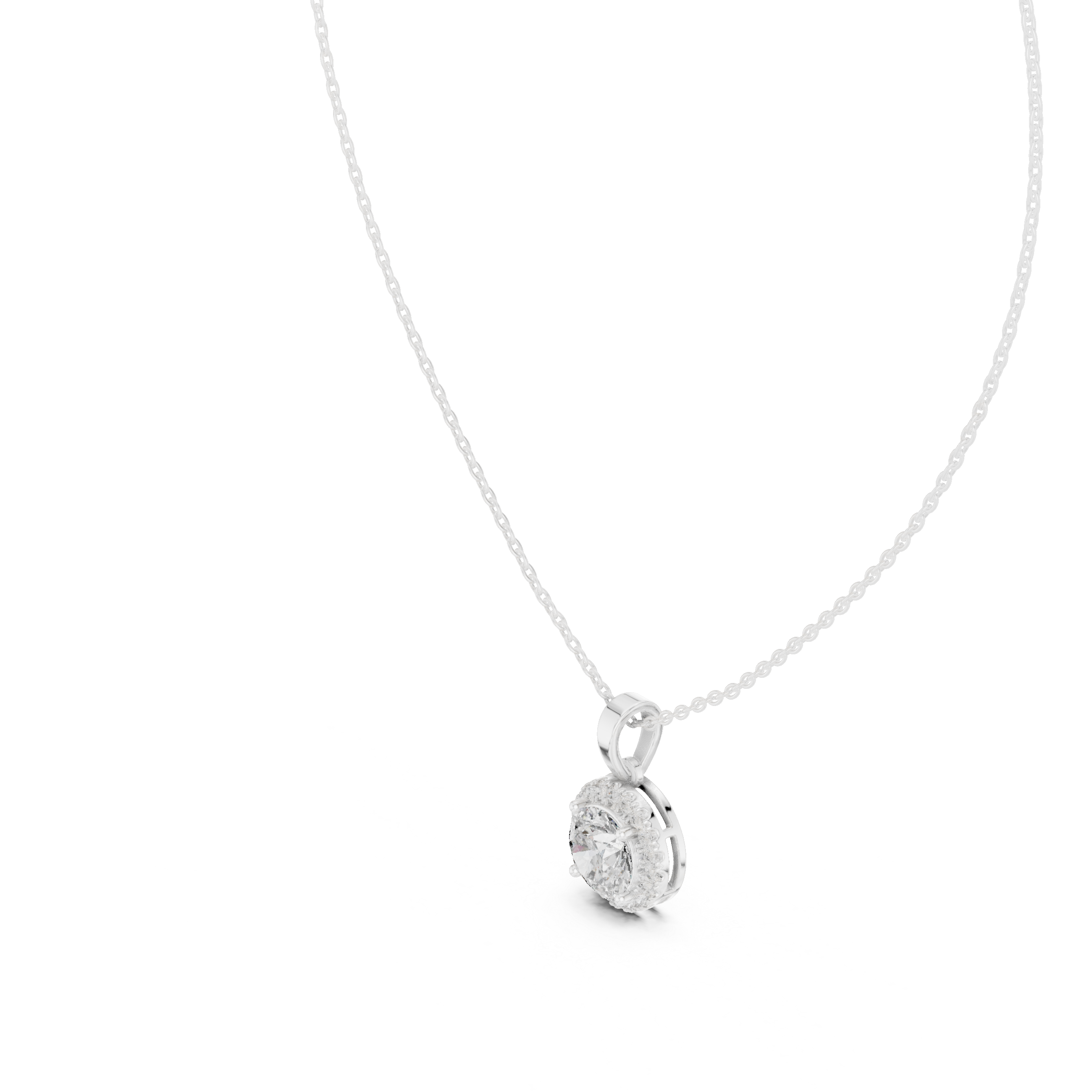 PERAR DIAMOND HALO INFINITY PENDENT