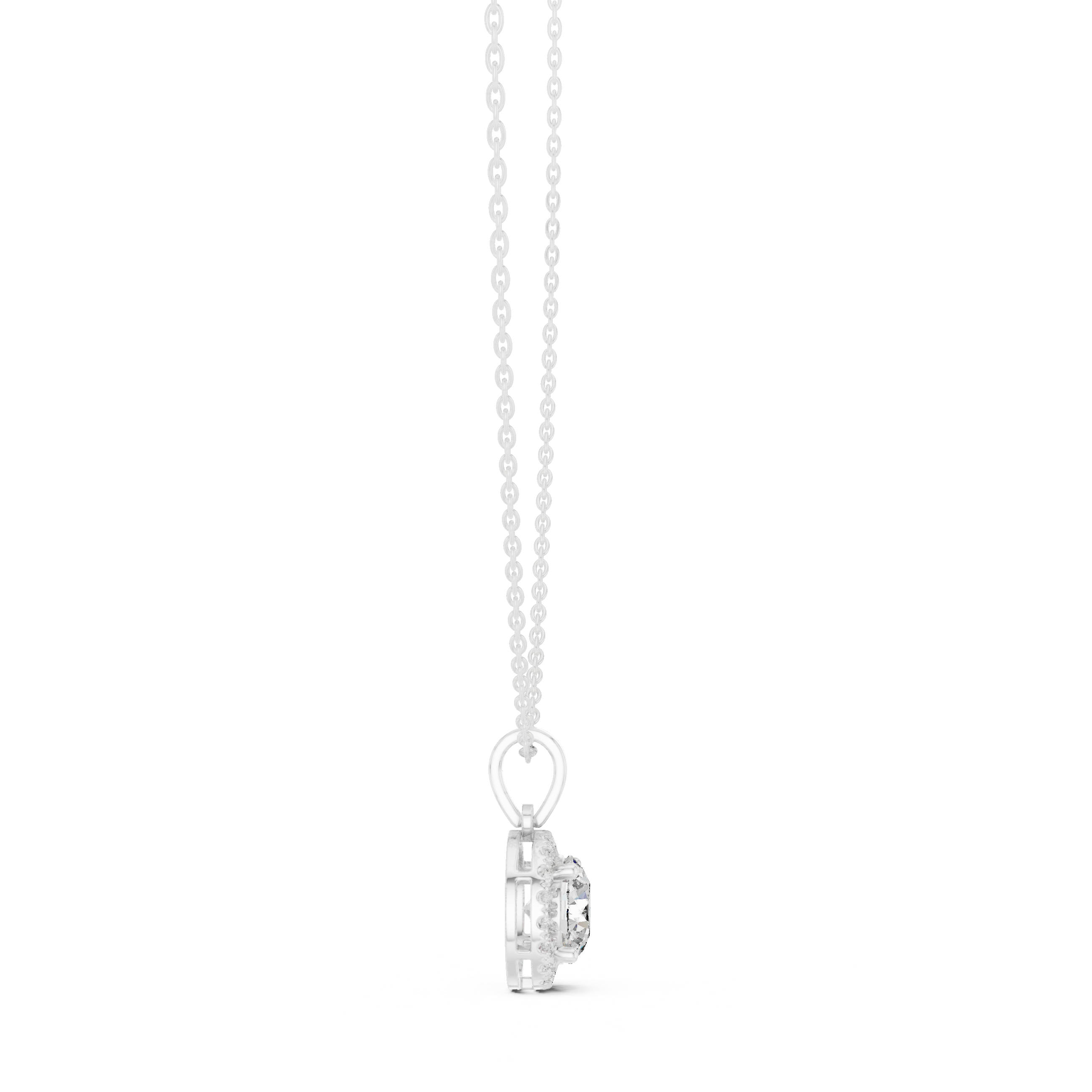 PERAR DIAMOND HALO INFINITY PENDENT