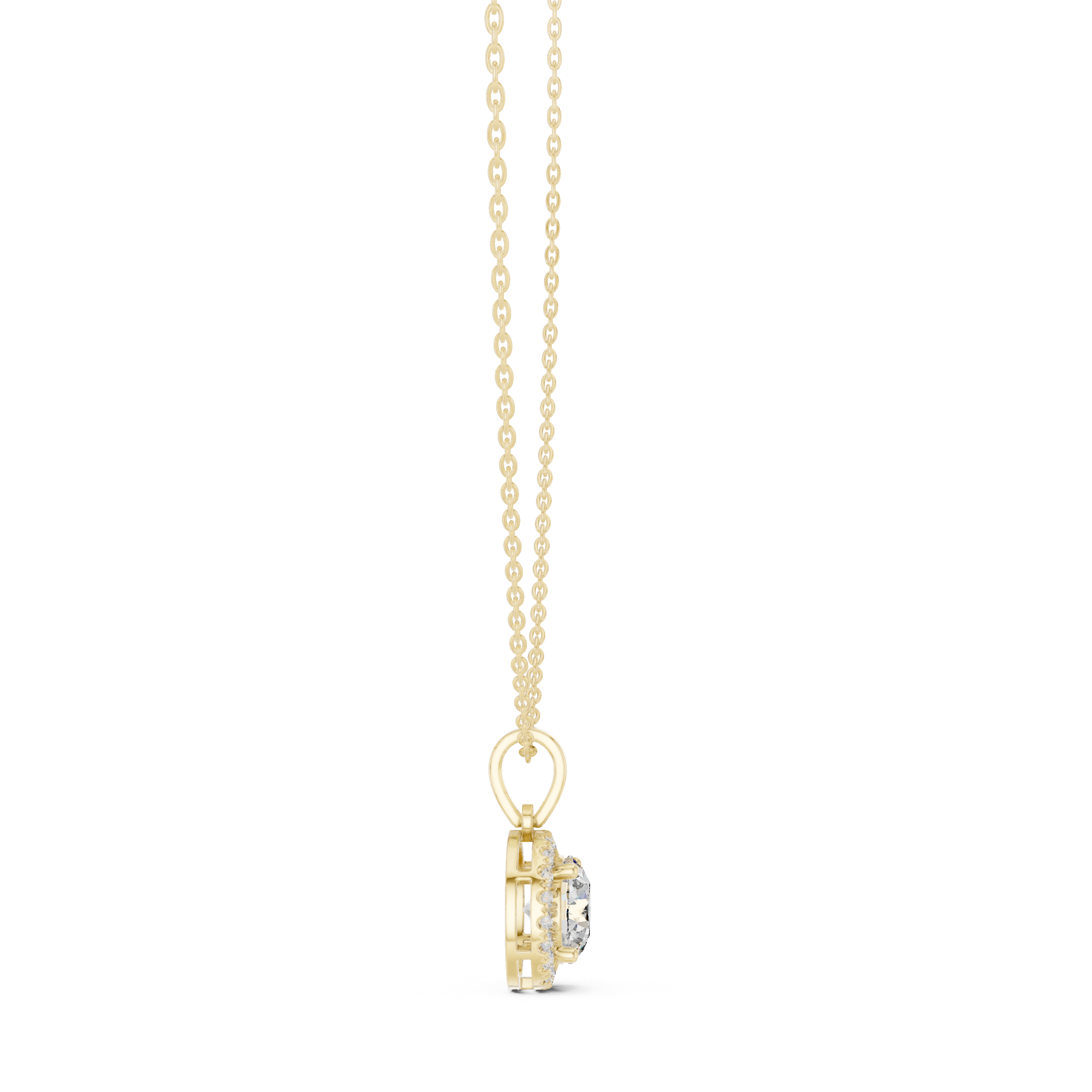 PERAR DIAMOND HALO INFINITY PENDENT