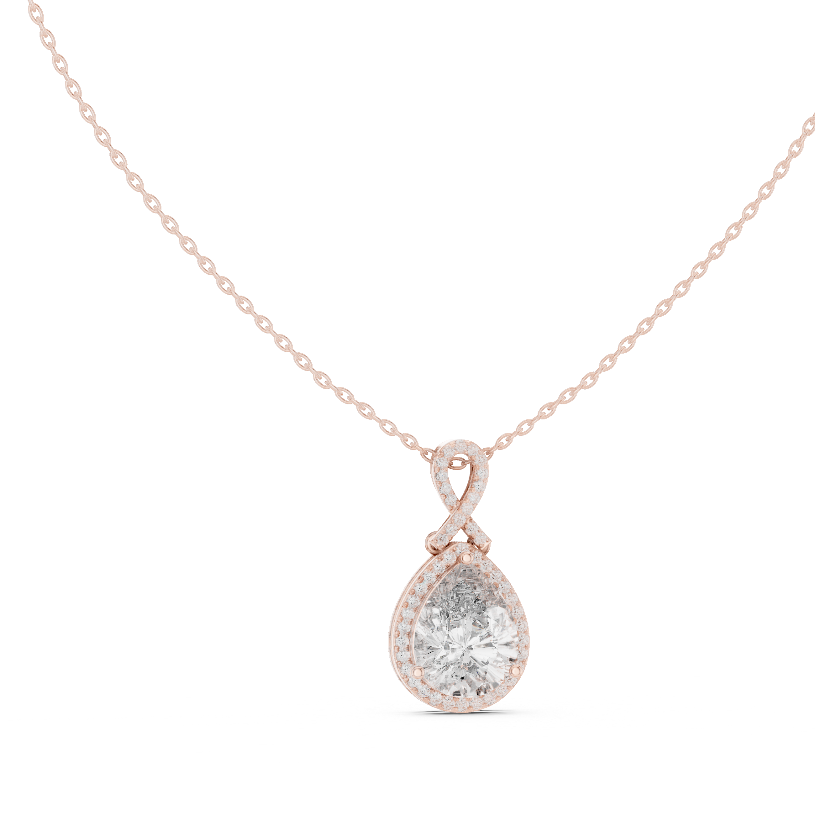 INFINITY PEAR DIAMOND PENDENT