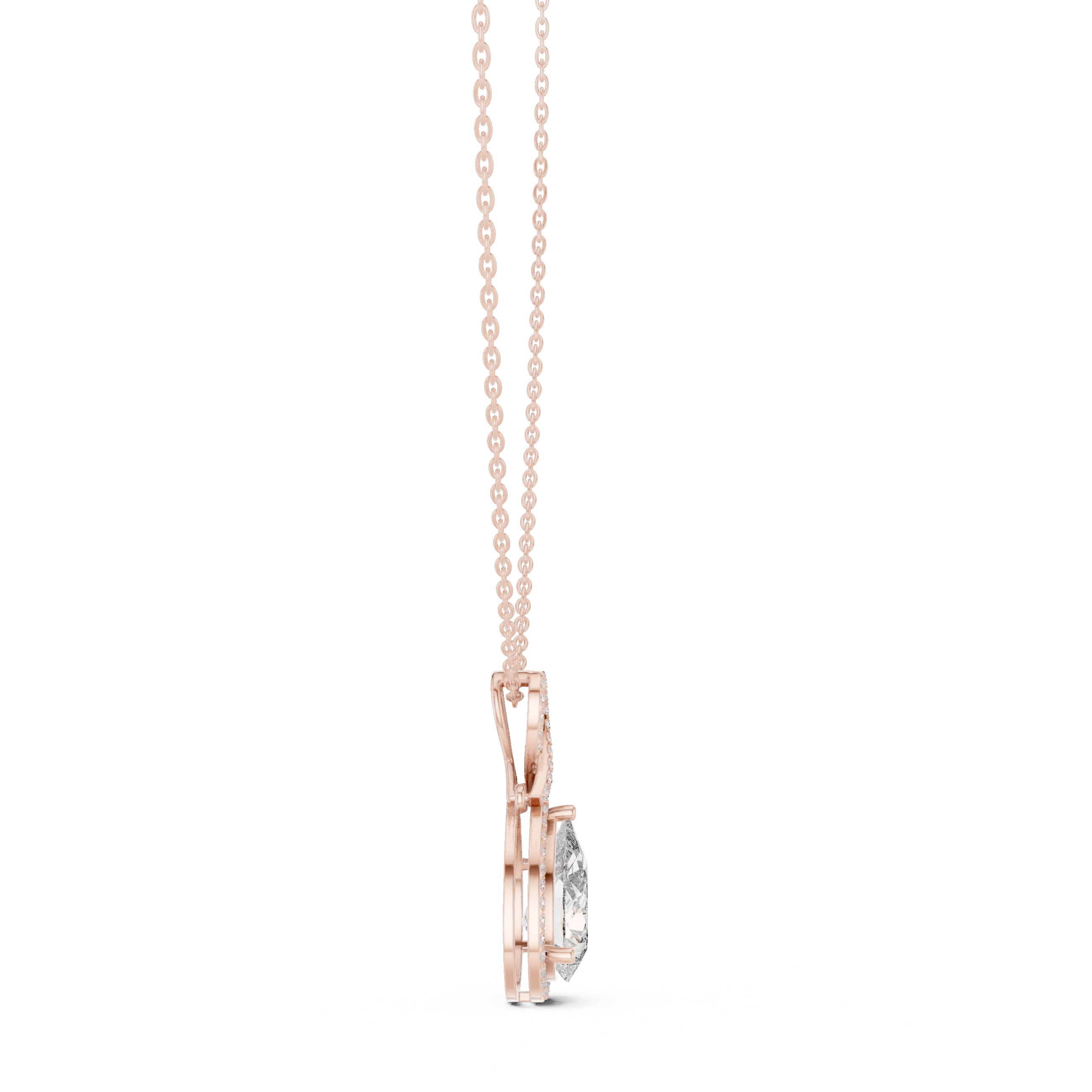 INFINITY PEAR DIAMOND PENDENT