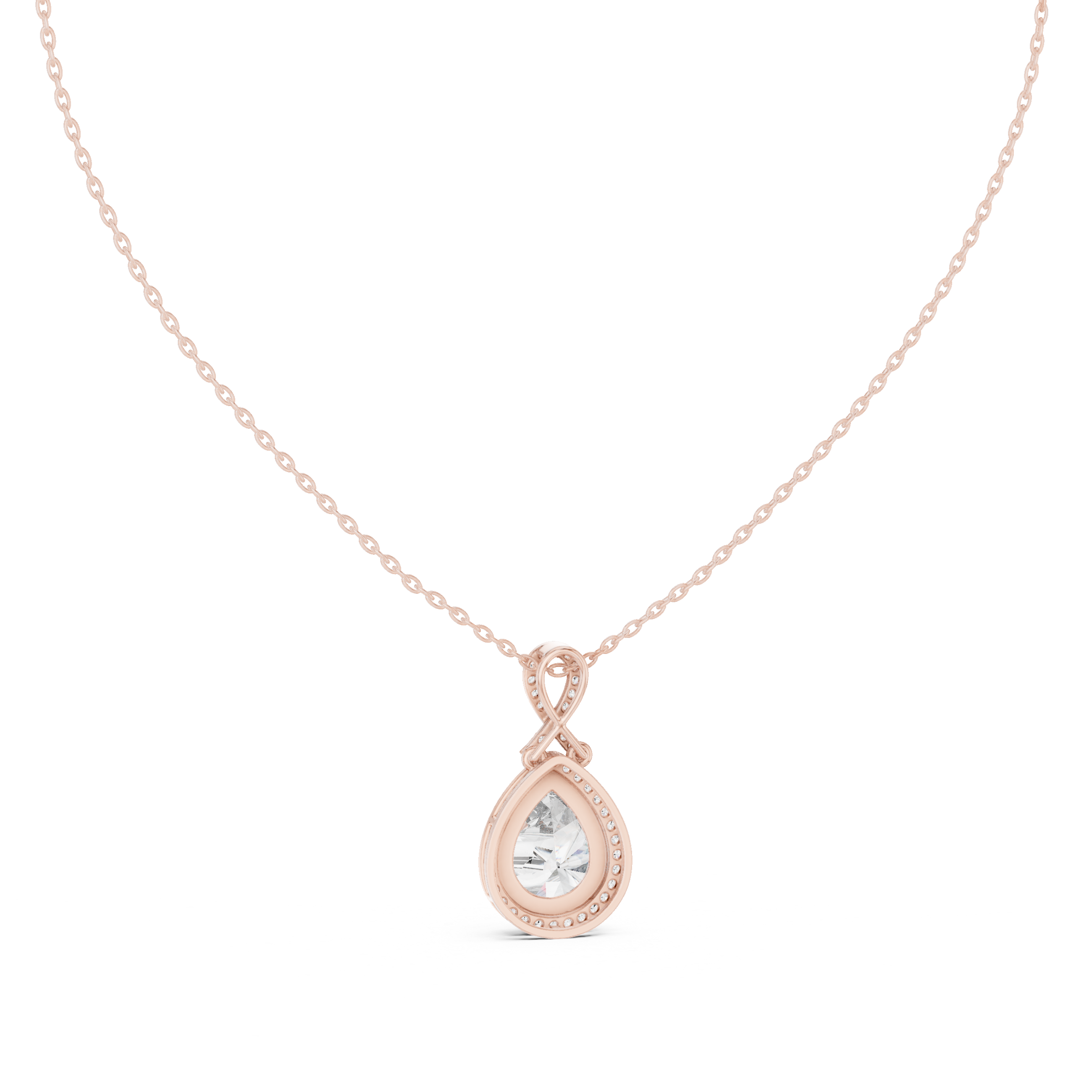 INFINITY PEAR DIAMOND PENDENT