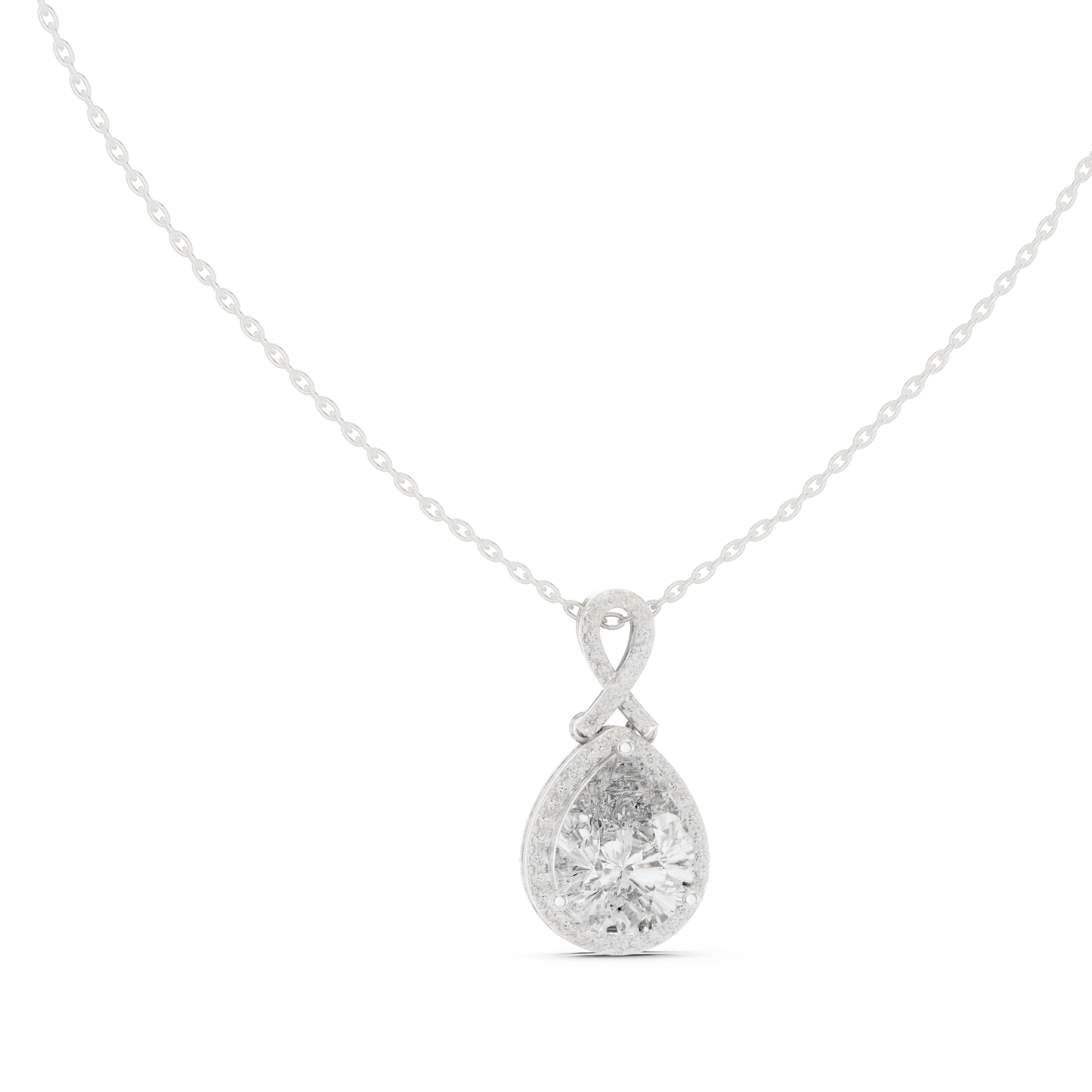 INFINITY PEAR DIAMOND PENDENT