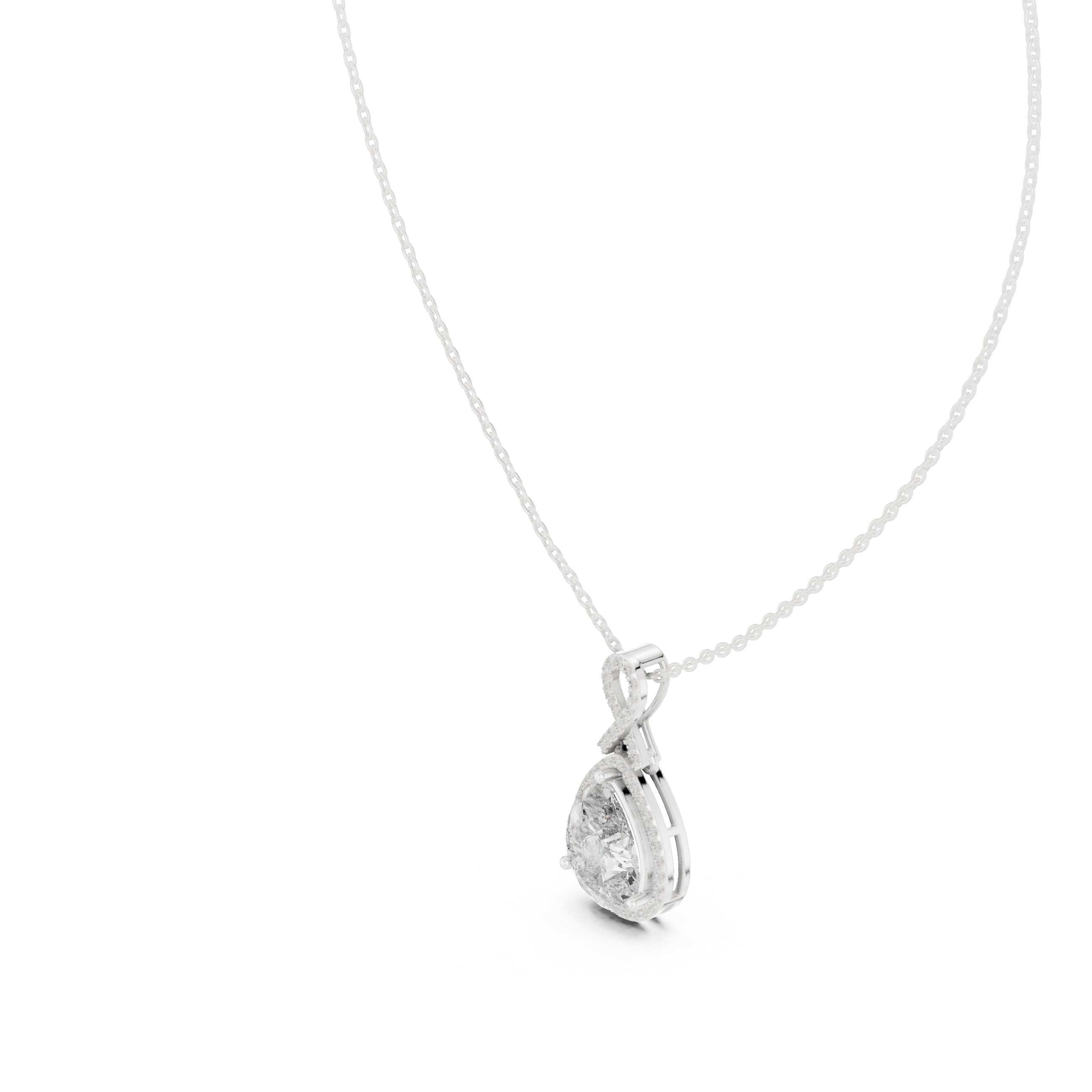 INFINITY PEAR DIAMOND PENDENT