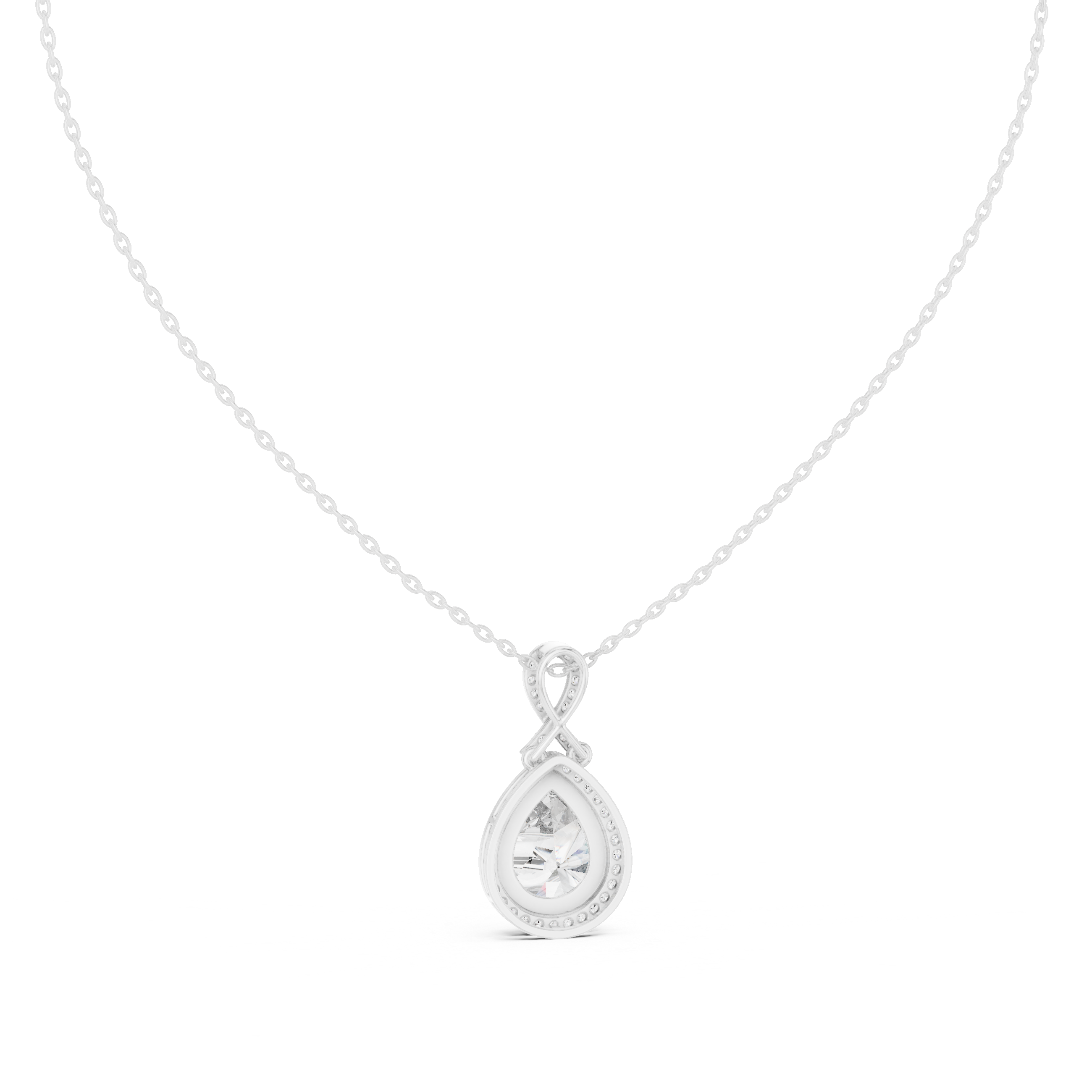INFINITY PEAR DIAMOND PENDENT
