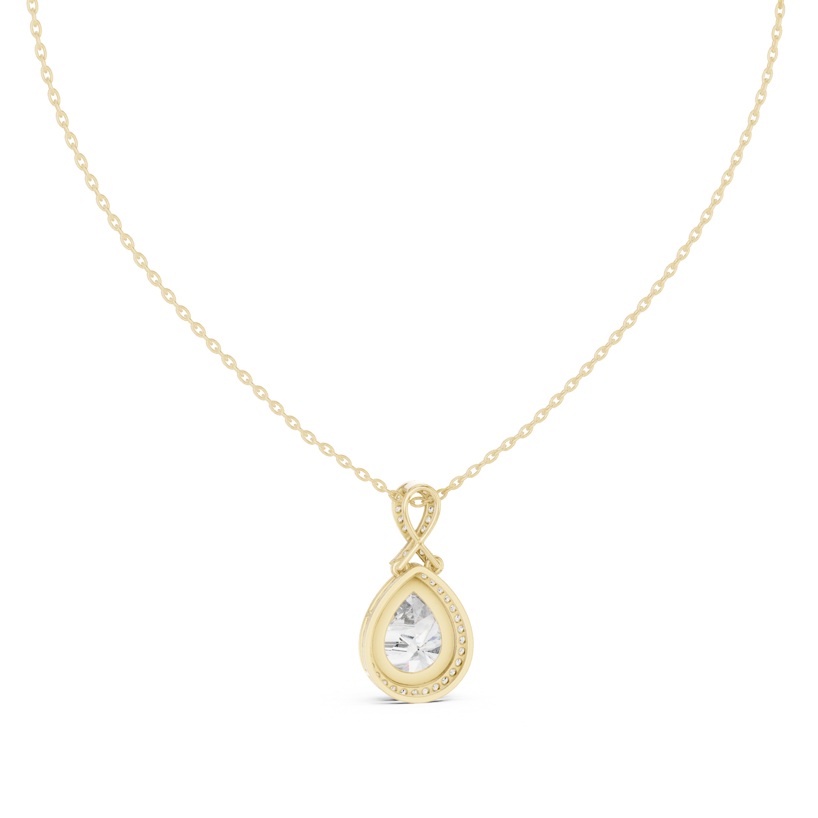 INFINITY PEAR DIAMOND PENDENT