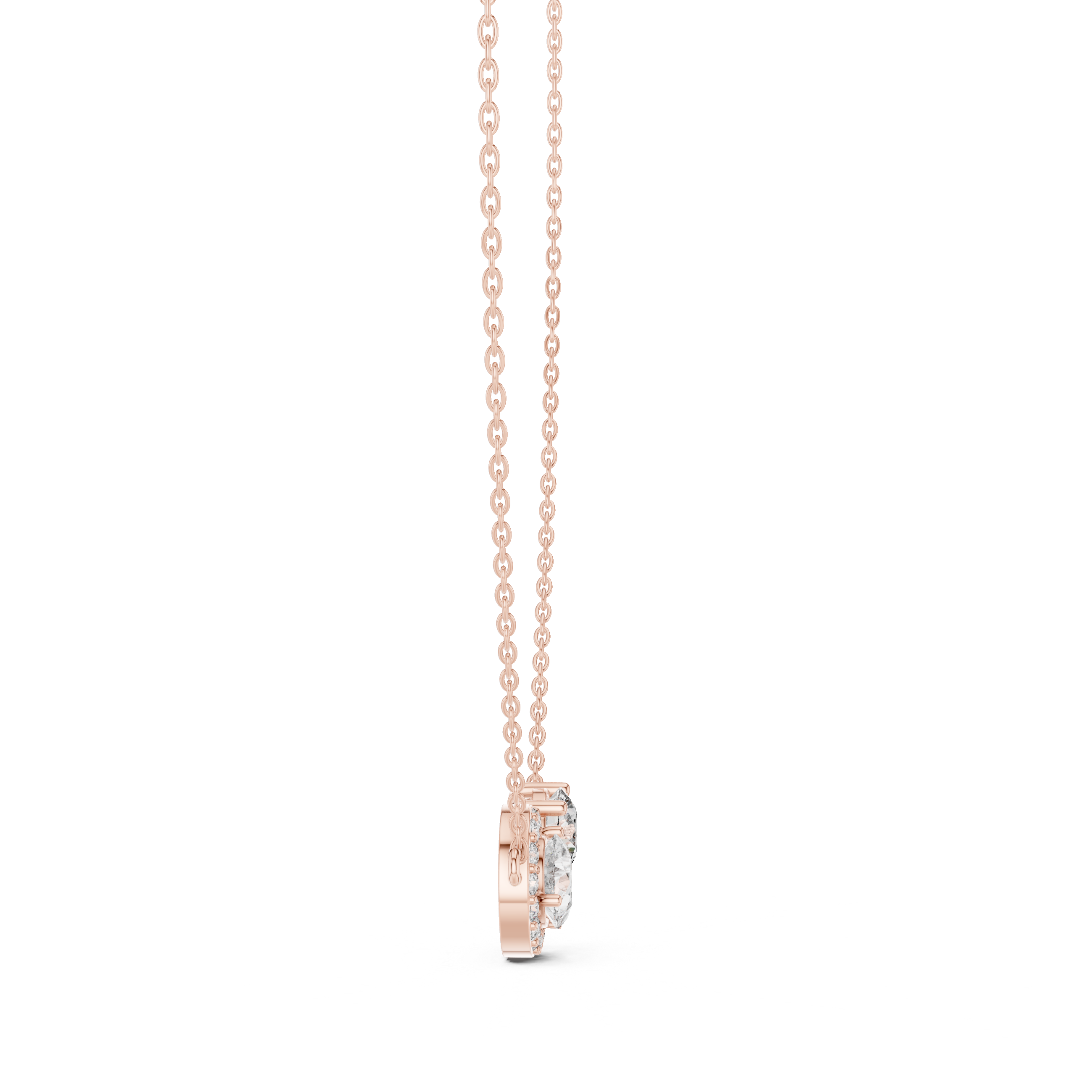 ELEGANT PEAR AND DIAMOND DIAMOND PENDENT