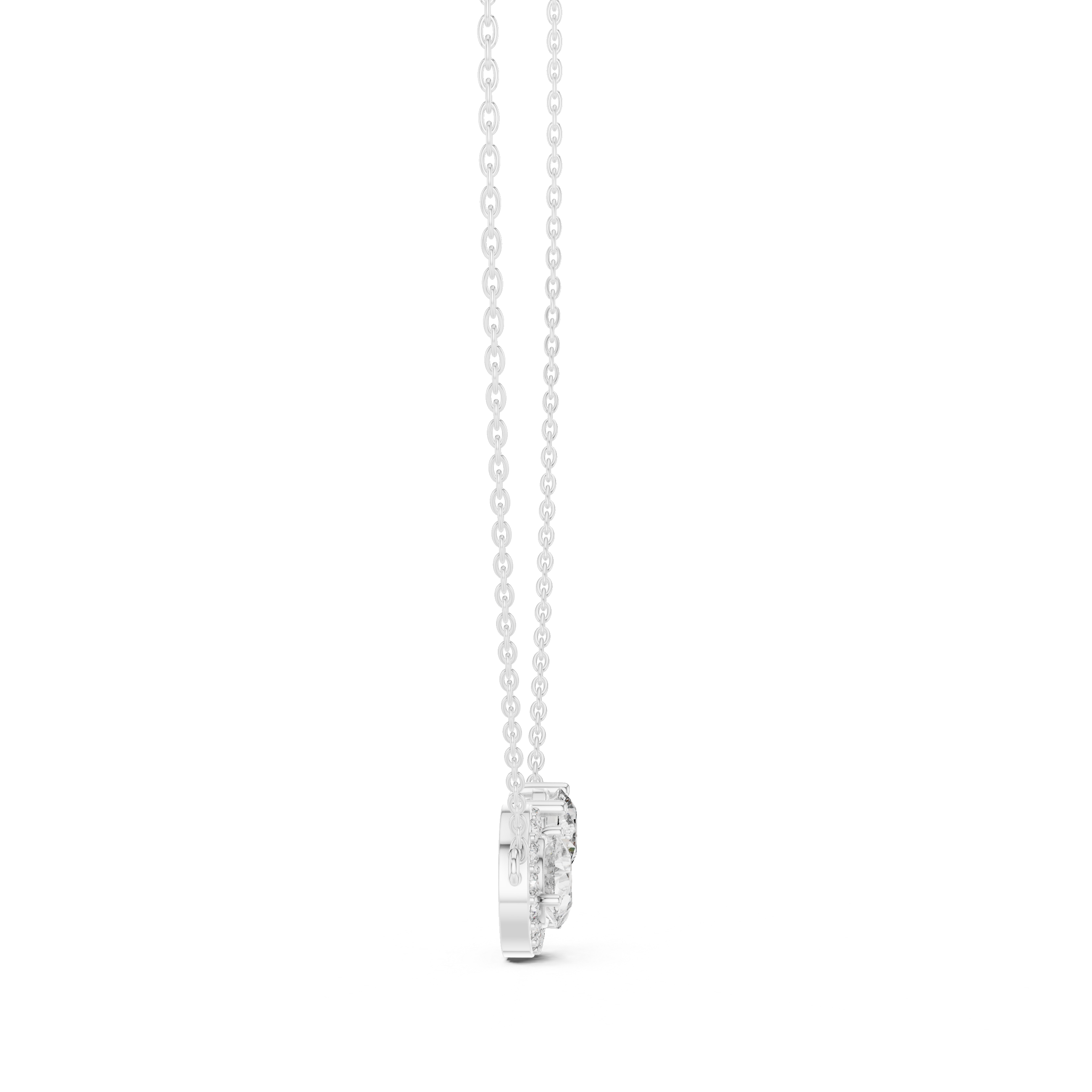 ELEGANT PEAR AND DIAMOND DIAMOND PENDENT