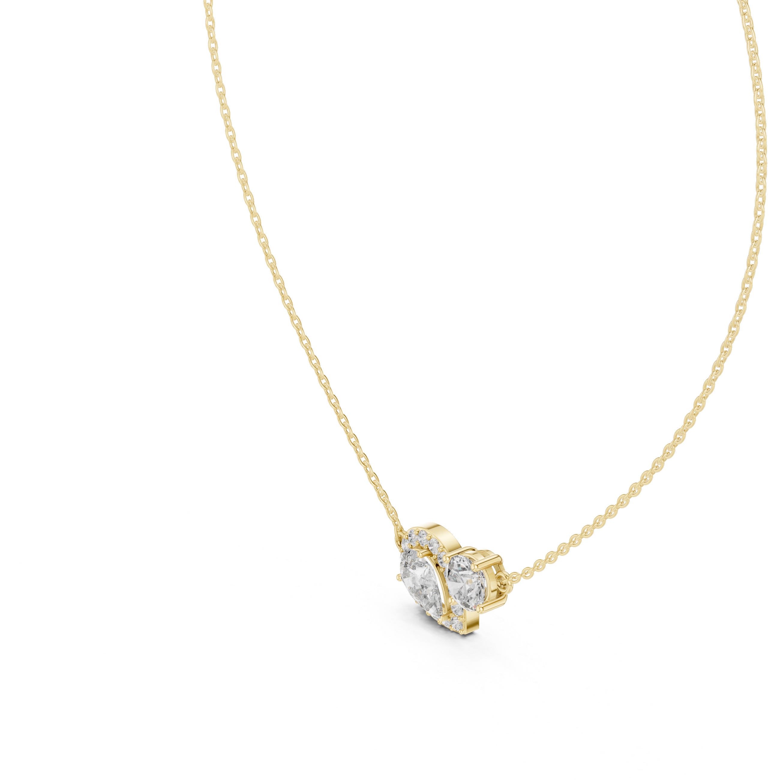 ELEGANT PEAR AND DIAMOND DIAMOND PENDENT