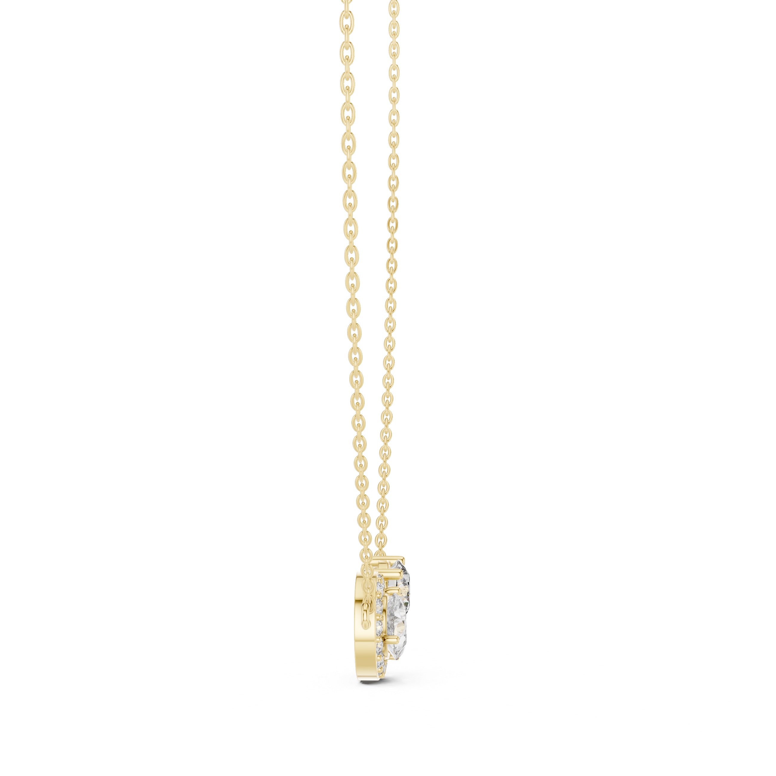 ELEGANT PEAR AND DIAMOND DIAMOND PENDENT
