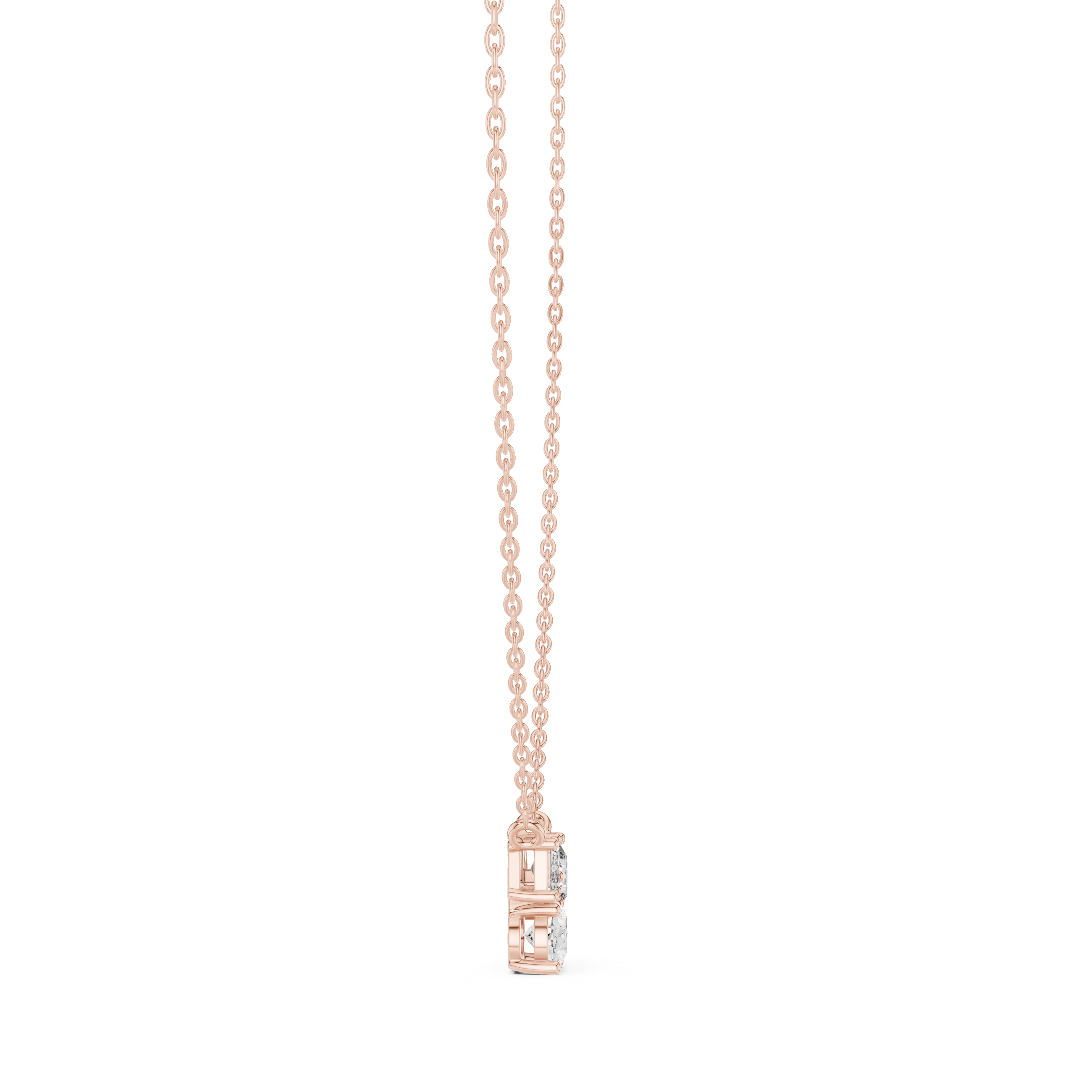 THREE STONE DIAMOND CLUSTER PENDENT