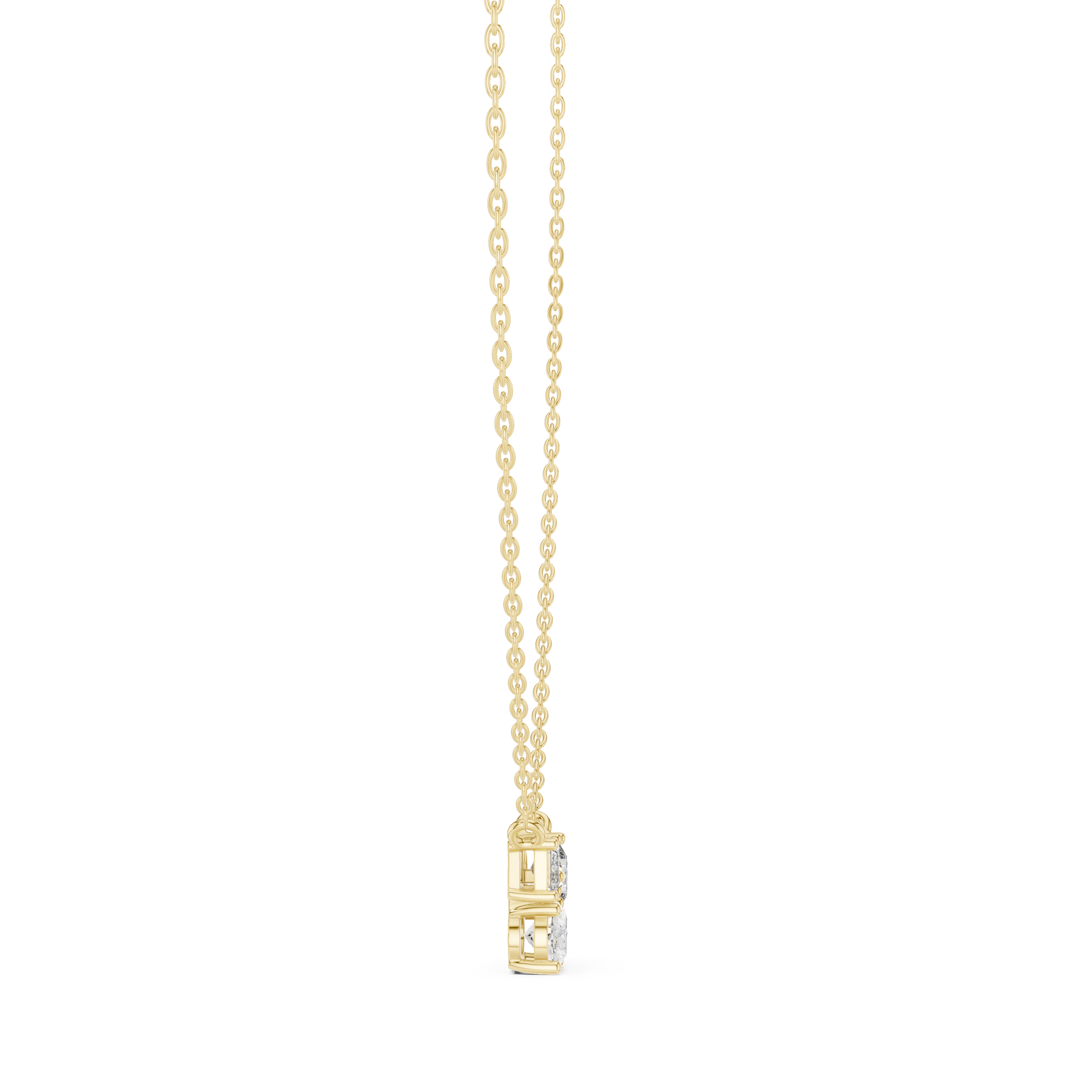 THREE STONE DIAMOND CLUSTER PENDENT