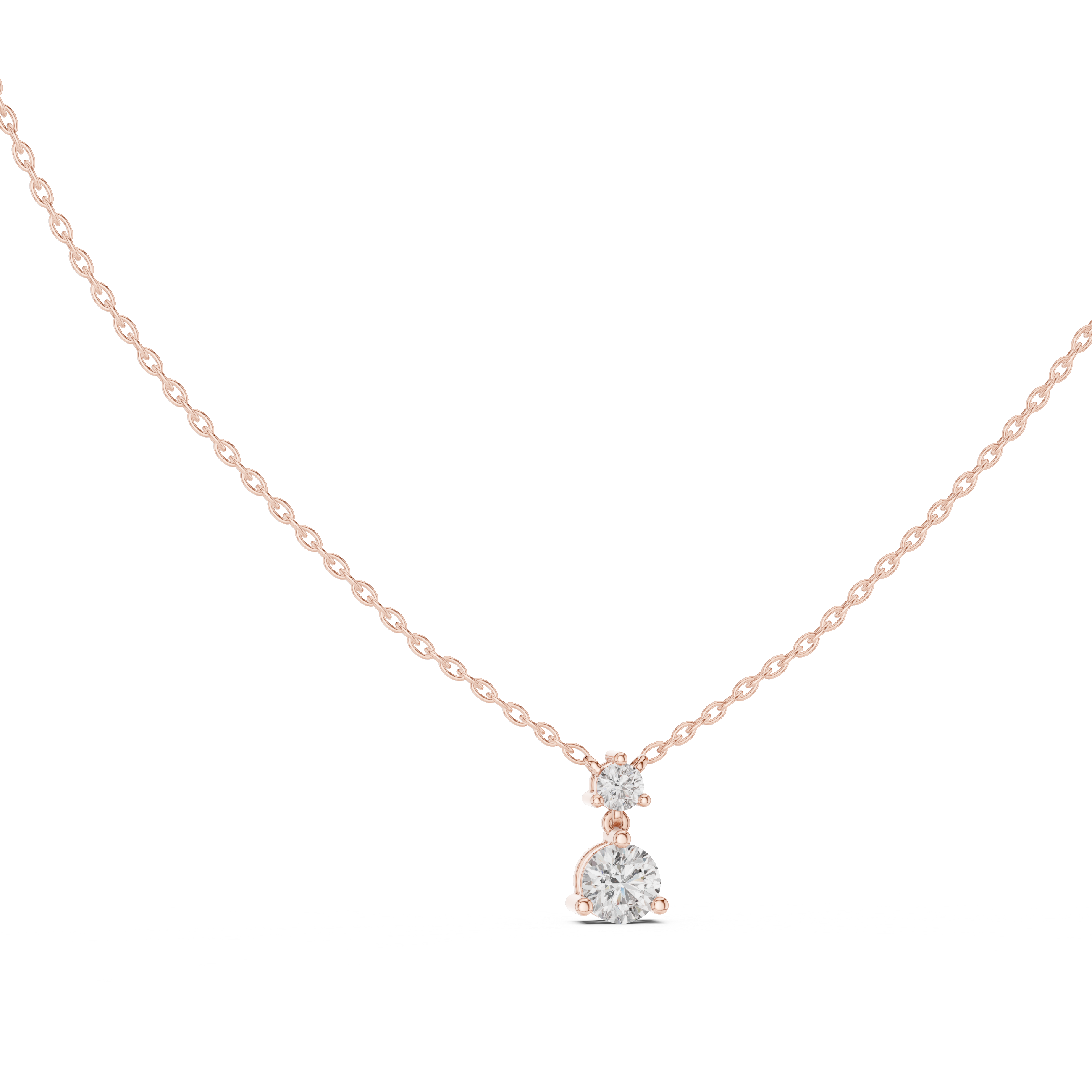 ROUND DIAMOND DROP PENDENT