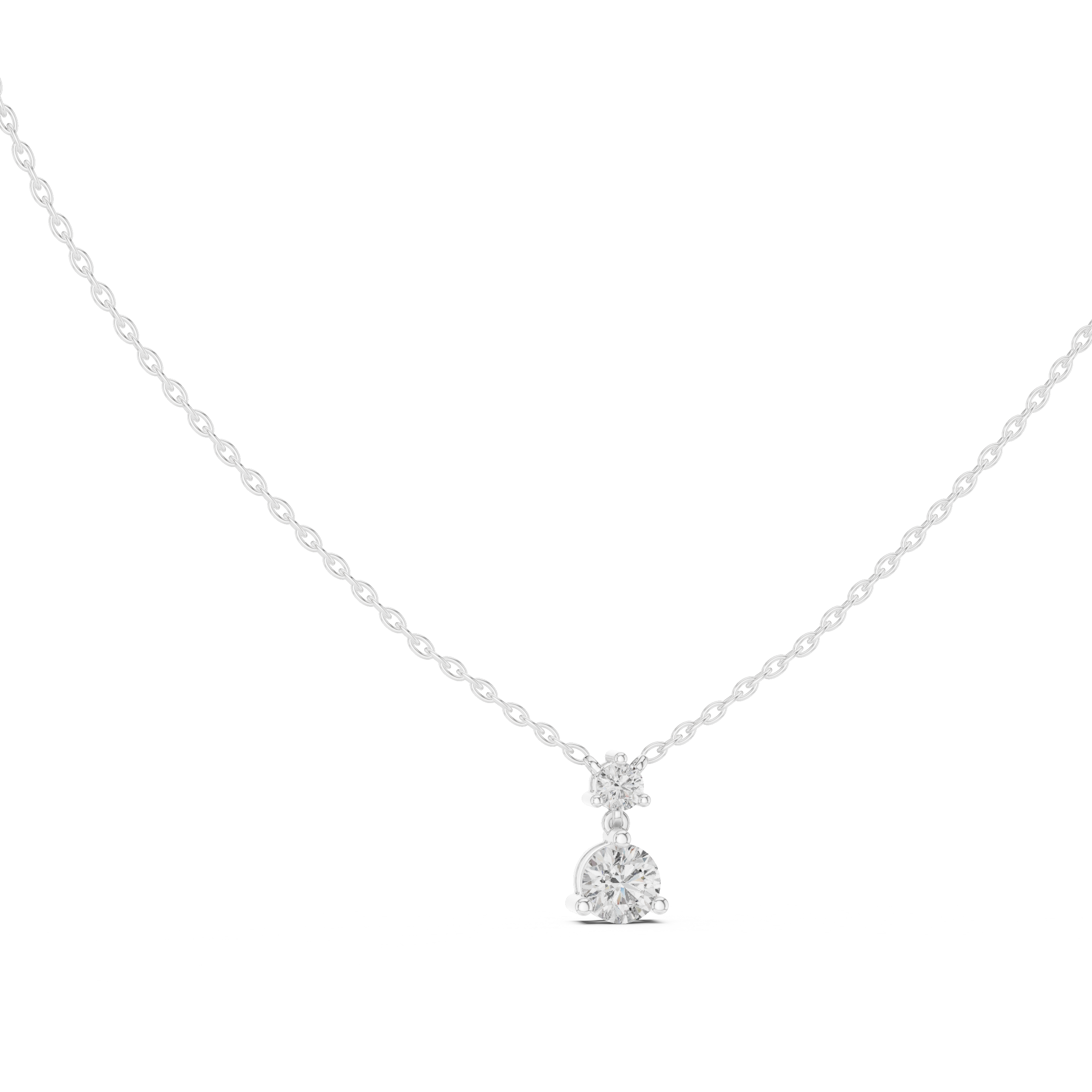 ROUND DIAMOND DROP PENDENT