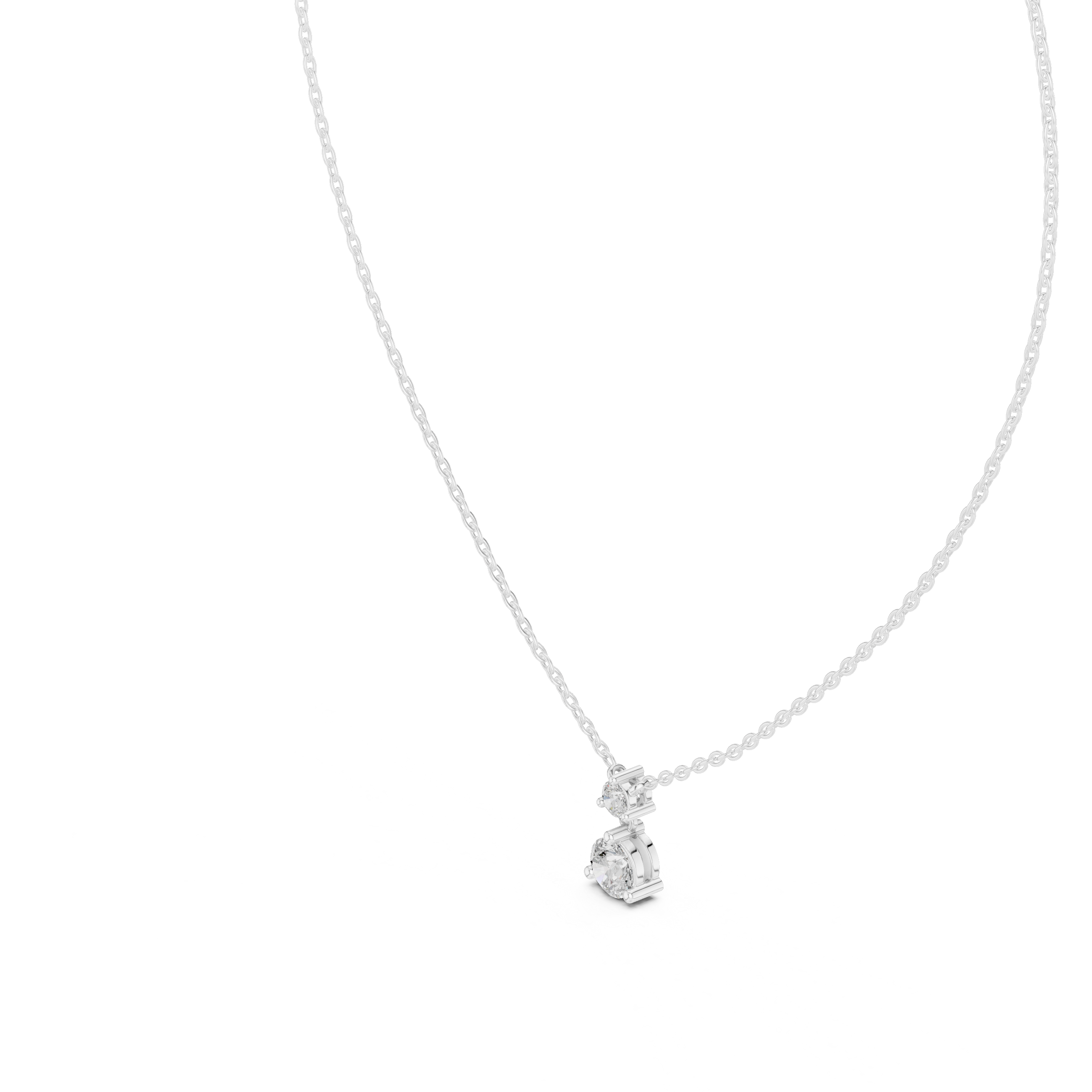 ROUND DIAMOND DROP PENDENT